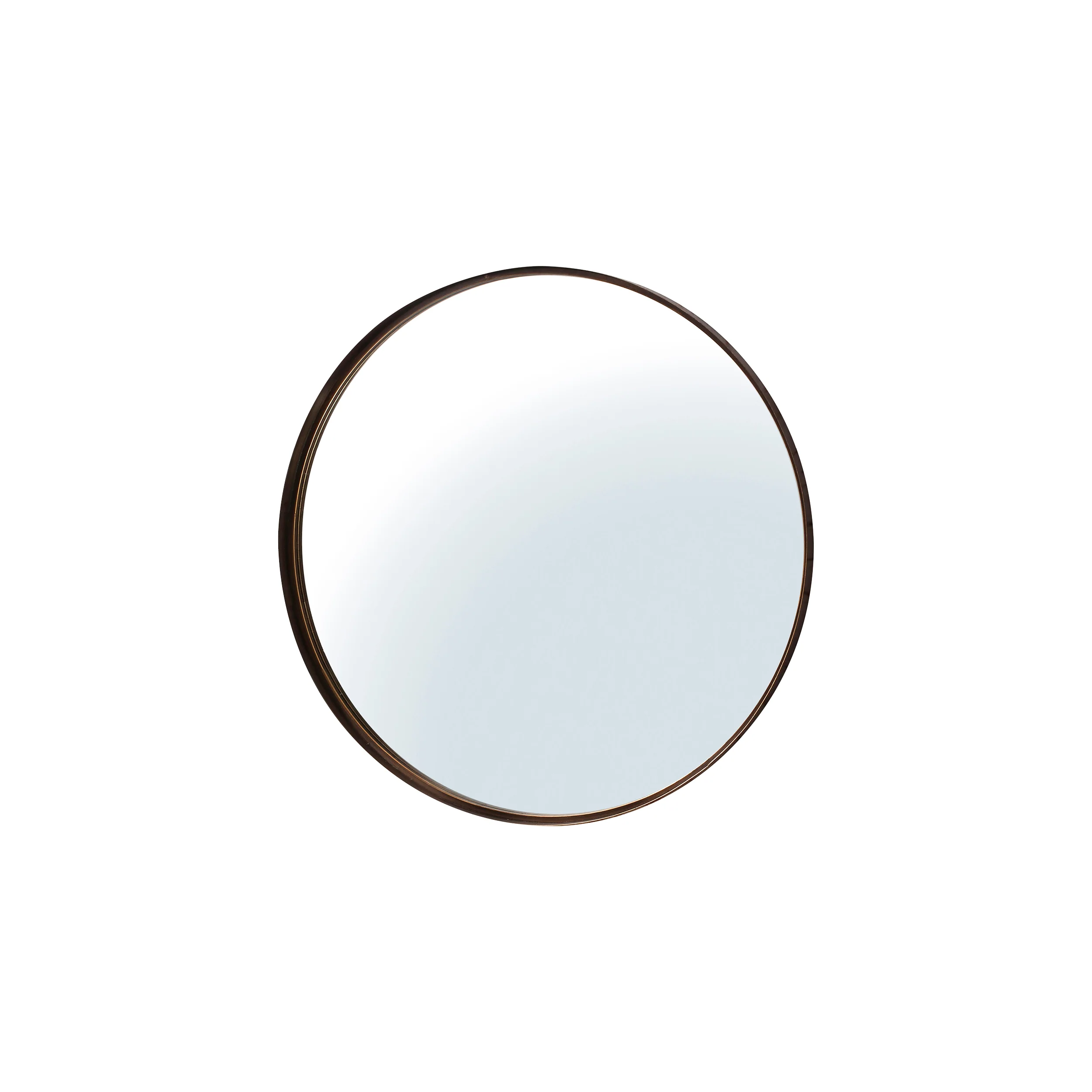 Amos Aged bronze finish round mirror - Image 2