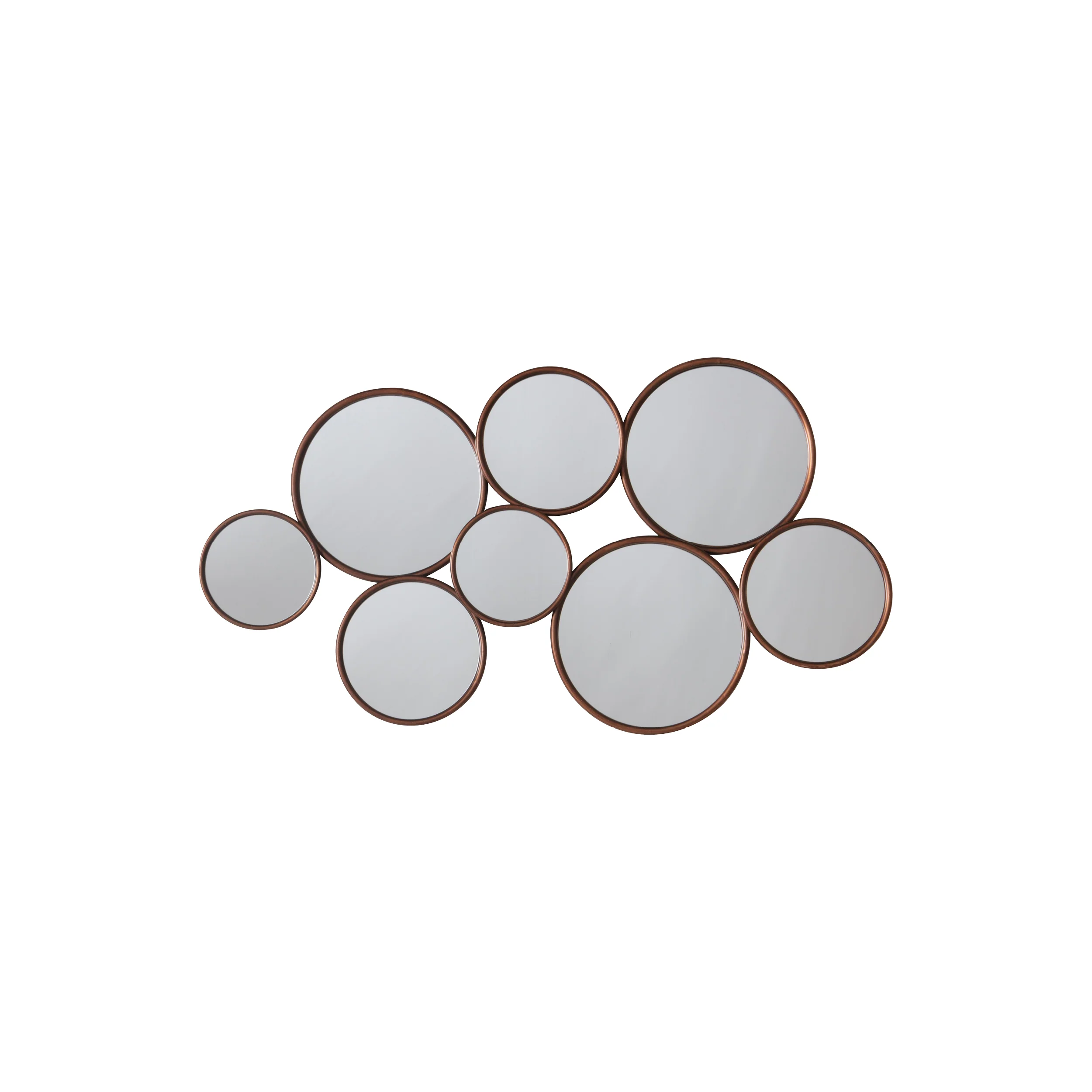 Amos Antique copper round cluster mirror - Image 2