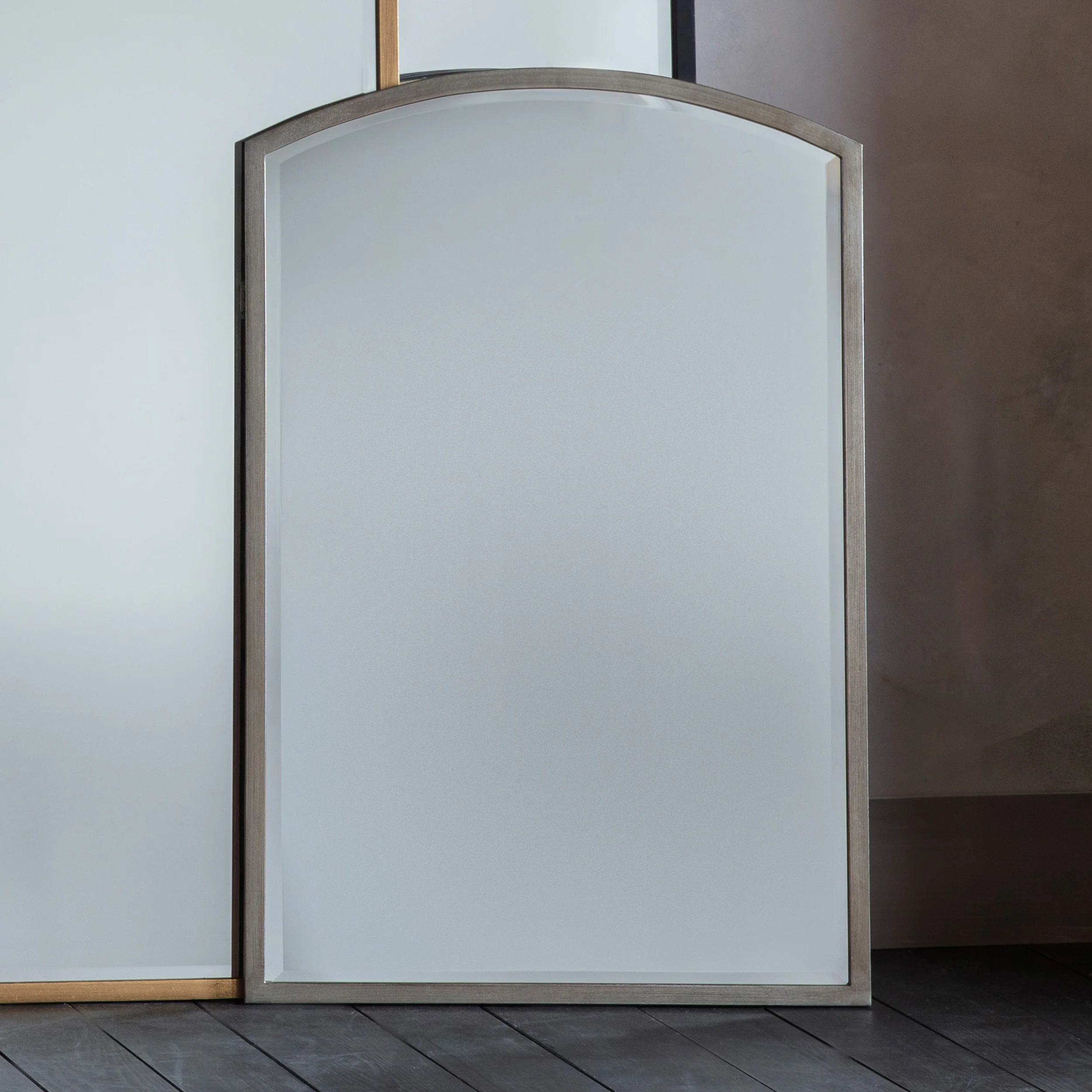 Amos Antique silver medium arch mirror