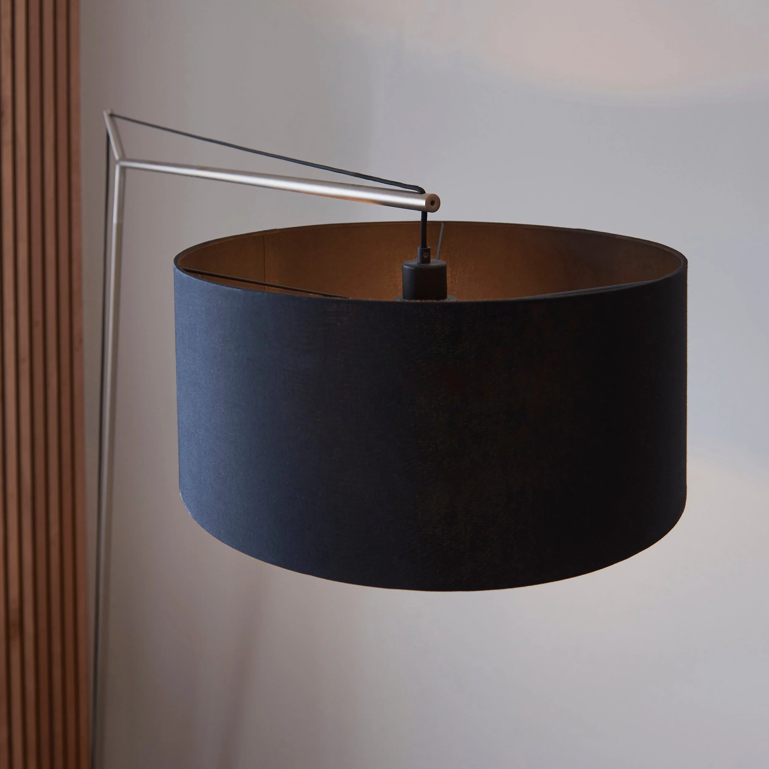 Endon Milan Floor Lamp Matt Nickel & Black - Image 5