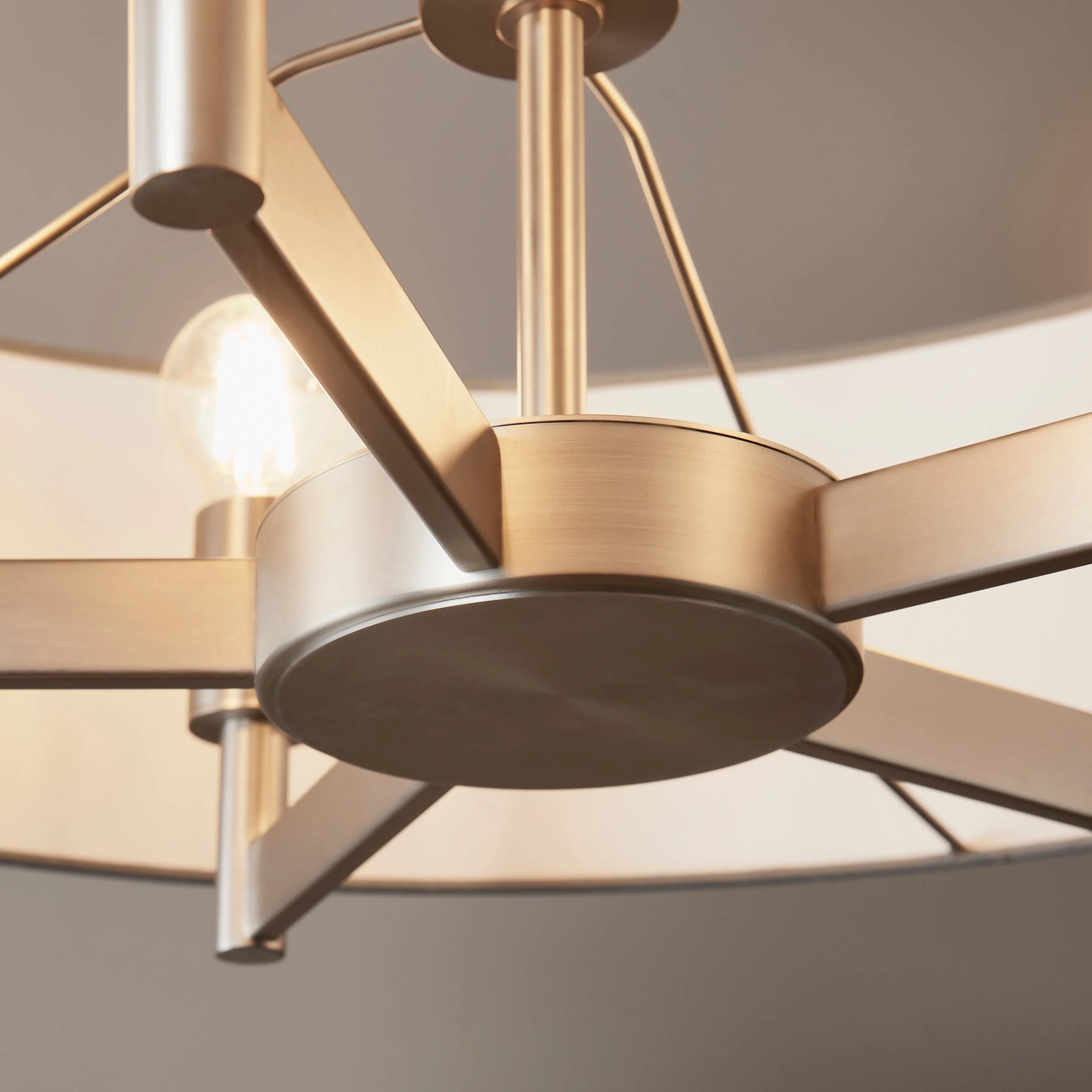 Endon Grande 5 Light Pendant Matt Nickel & Grey - Image 5
