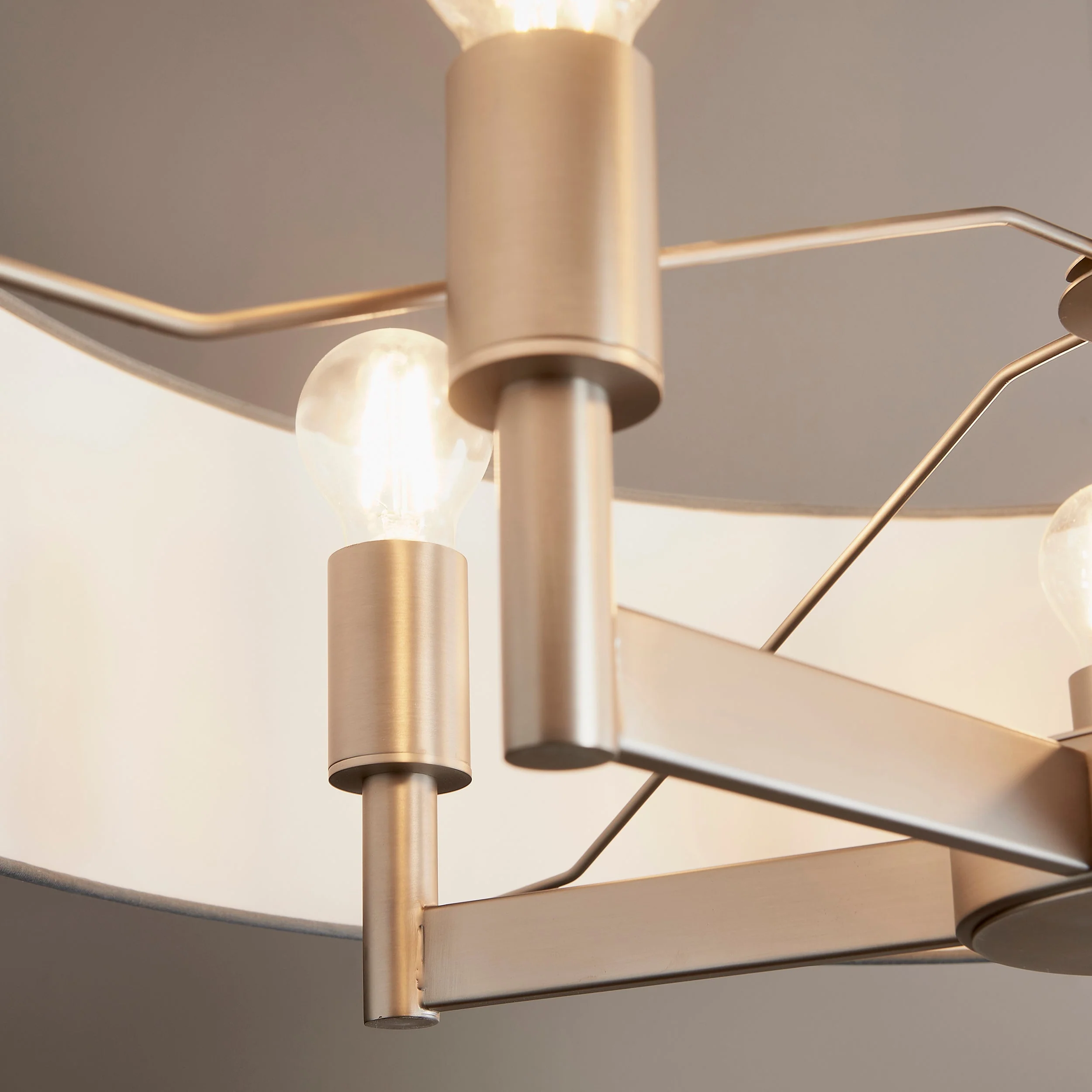 Endon Grande 5 Light Pendant Matt Nickel & Grey - Image 6