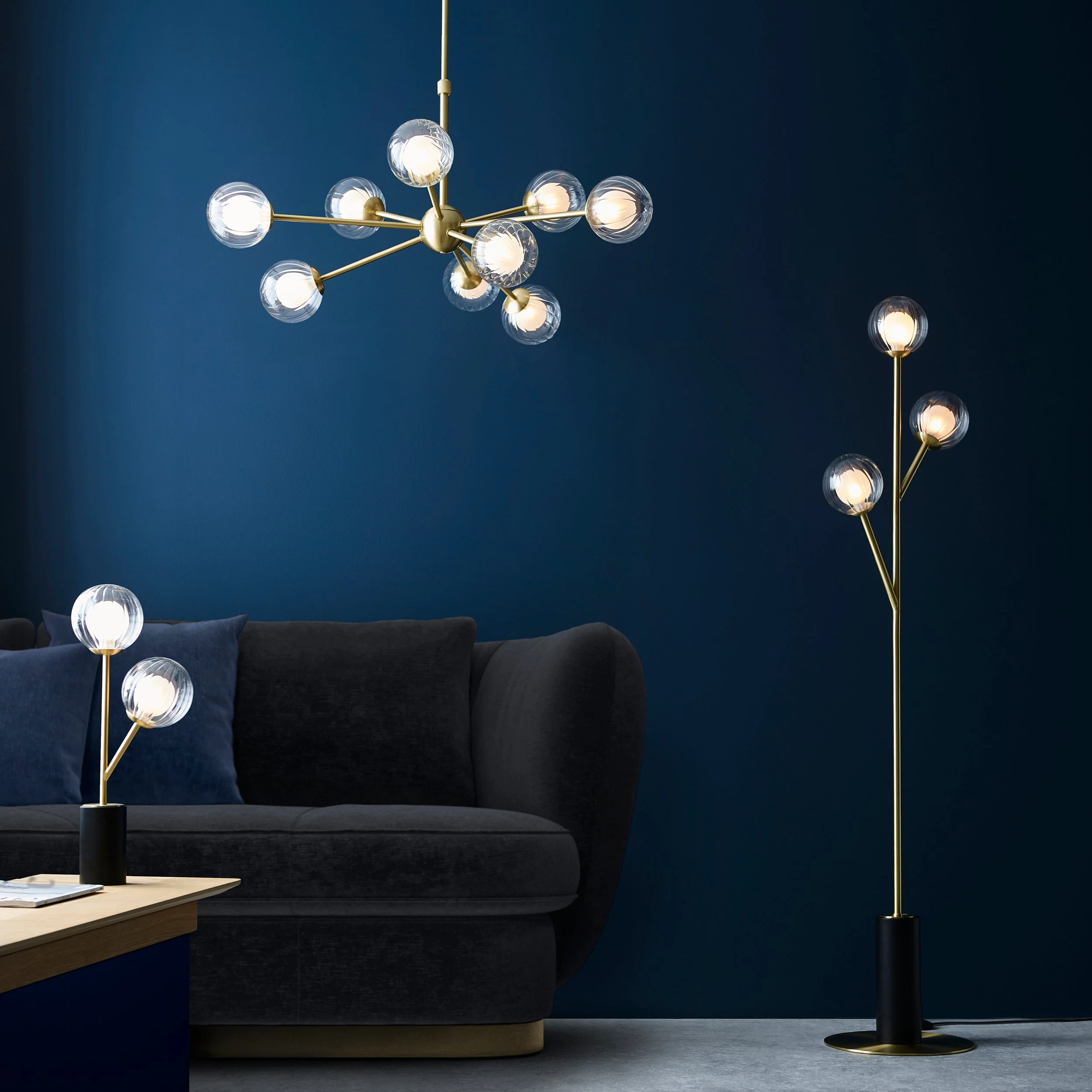 Amos Brixton Floor Lamp Satin Brass - Image 3