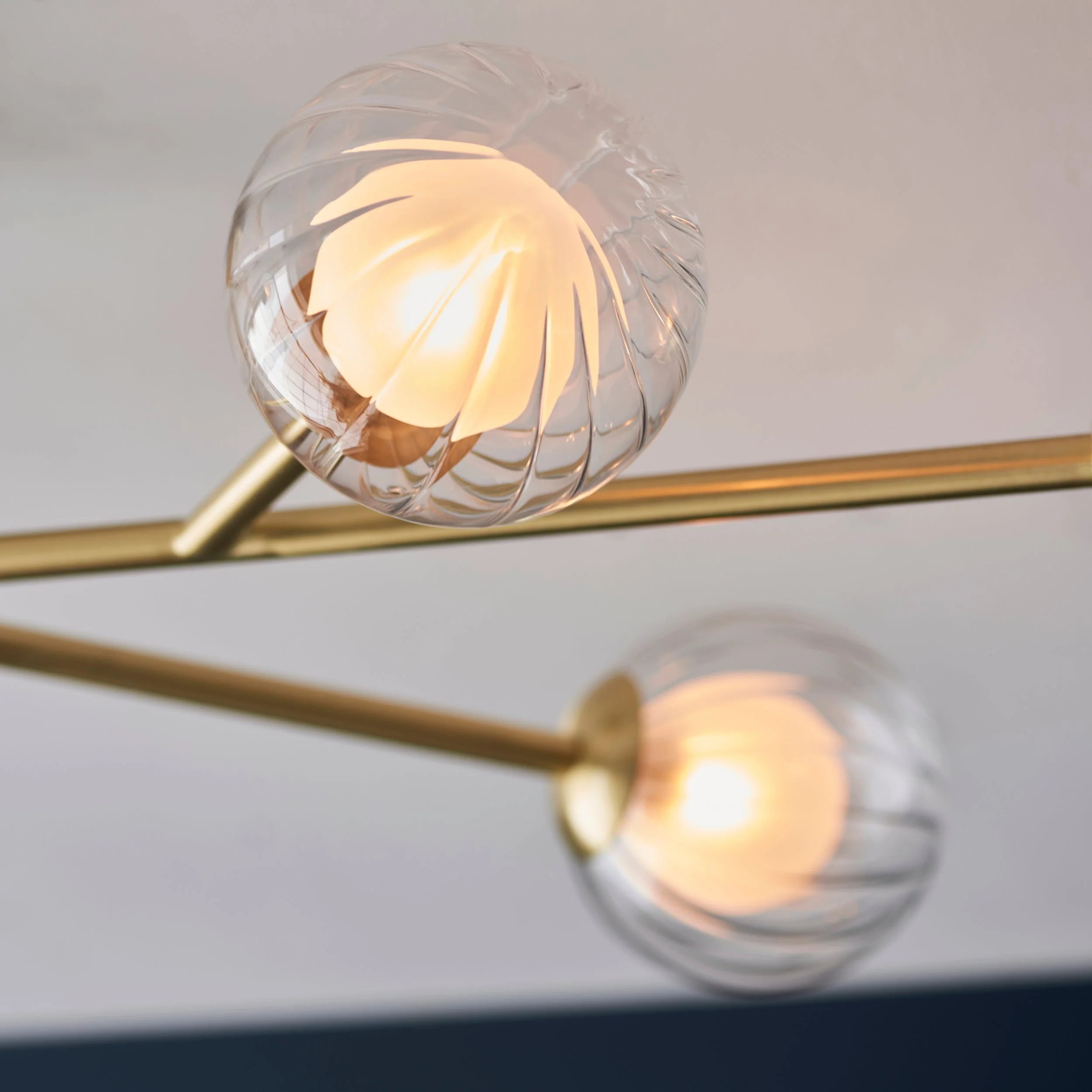 Amos Brixton Flush Ceiling Light Satin Brass - Image 5