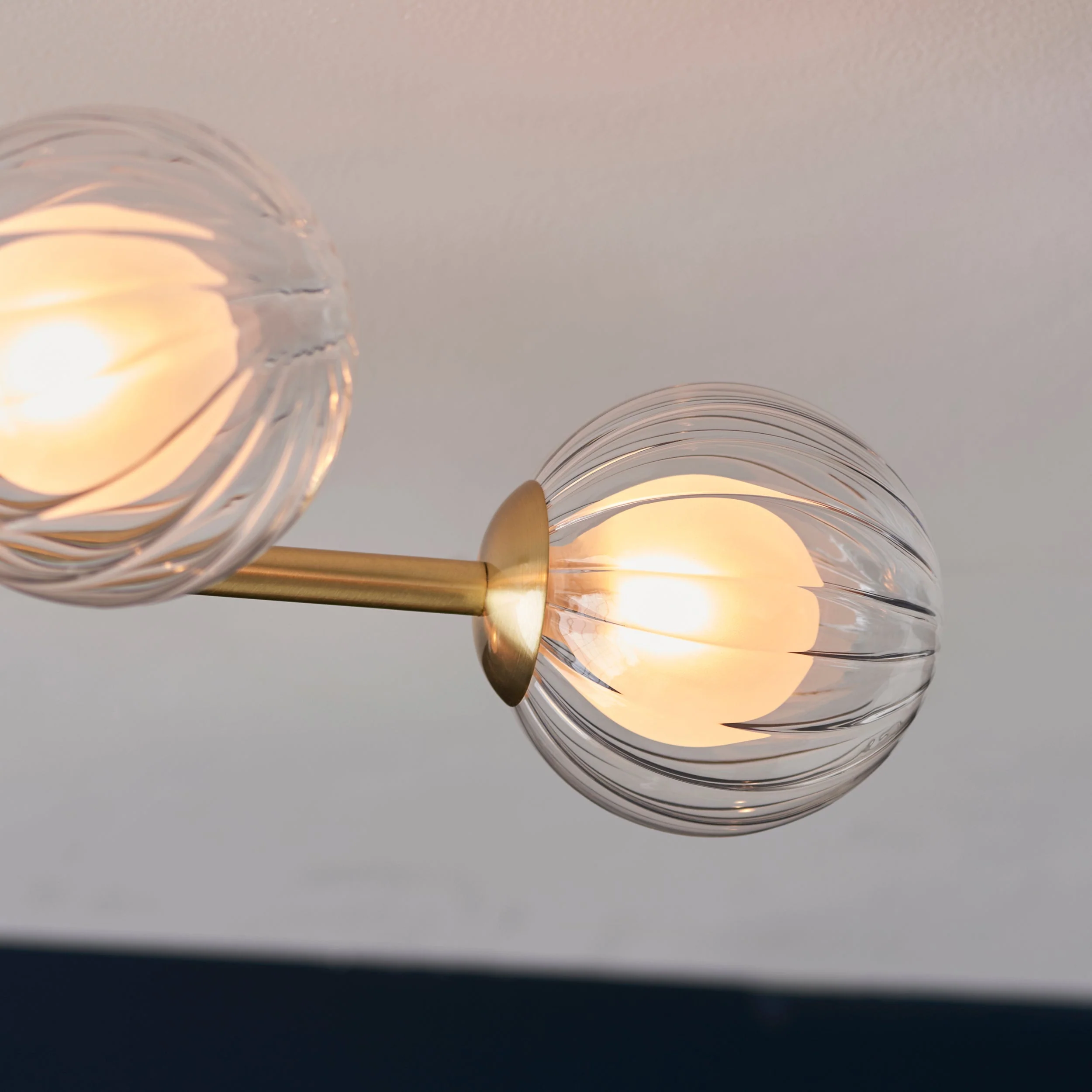 Amos Brixton Flush Ceiling Light Satin Brass - Image 6