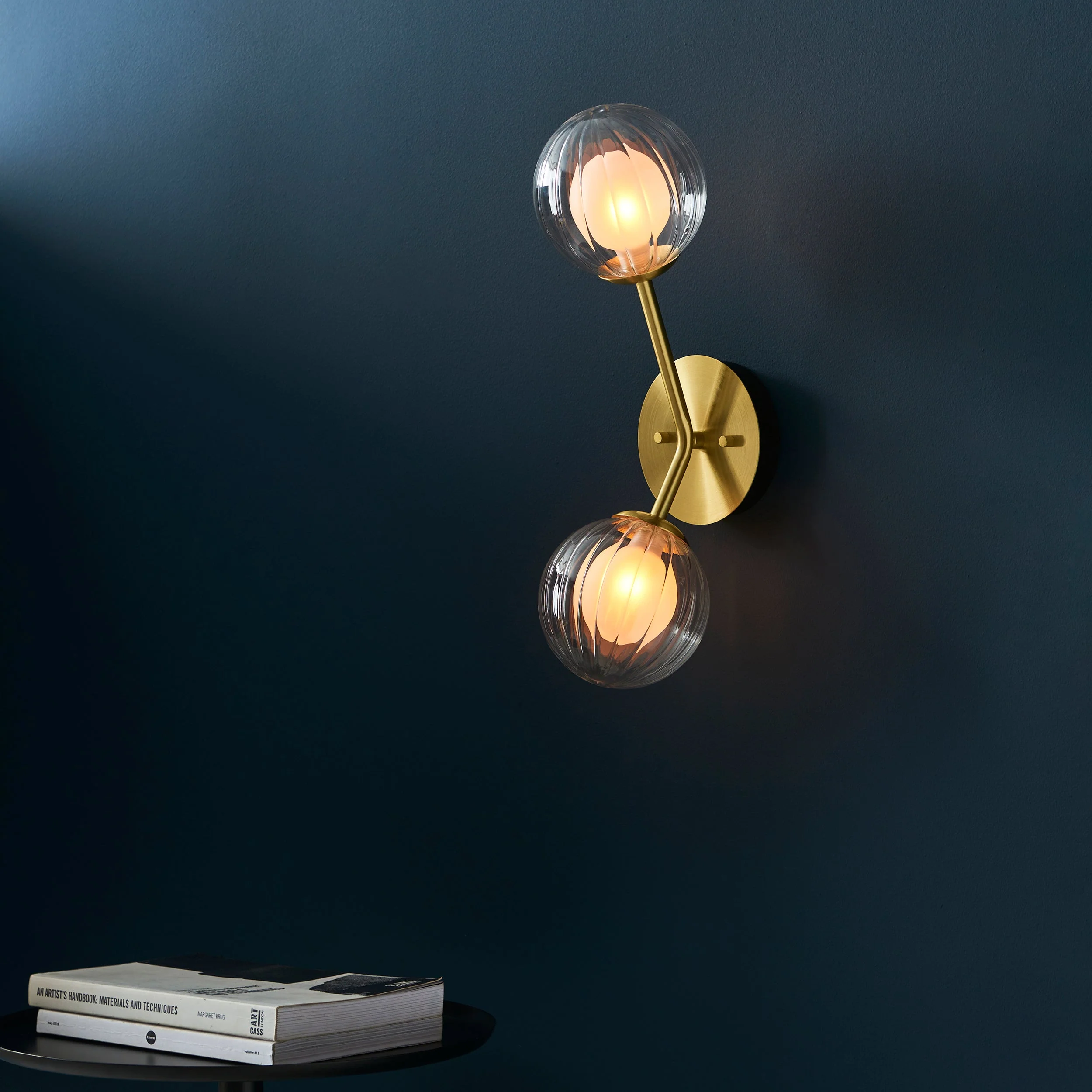 Amos Brixton Wall Light Satin Brass - Image 3