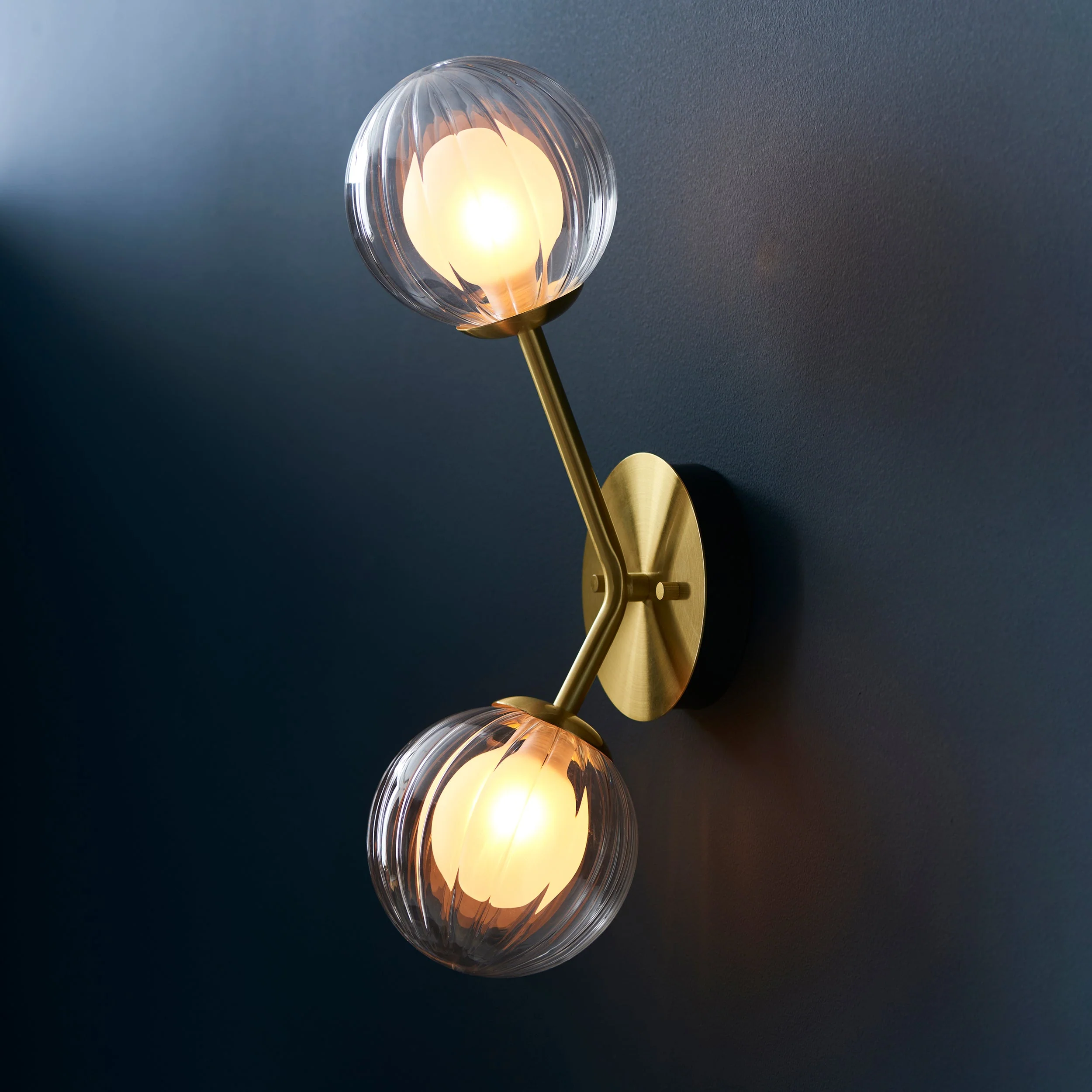 Amos Brixton Wall Light Satin Brass - Image 6