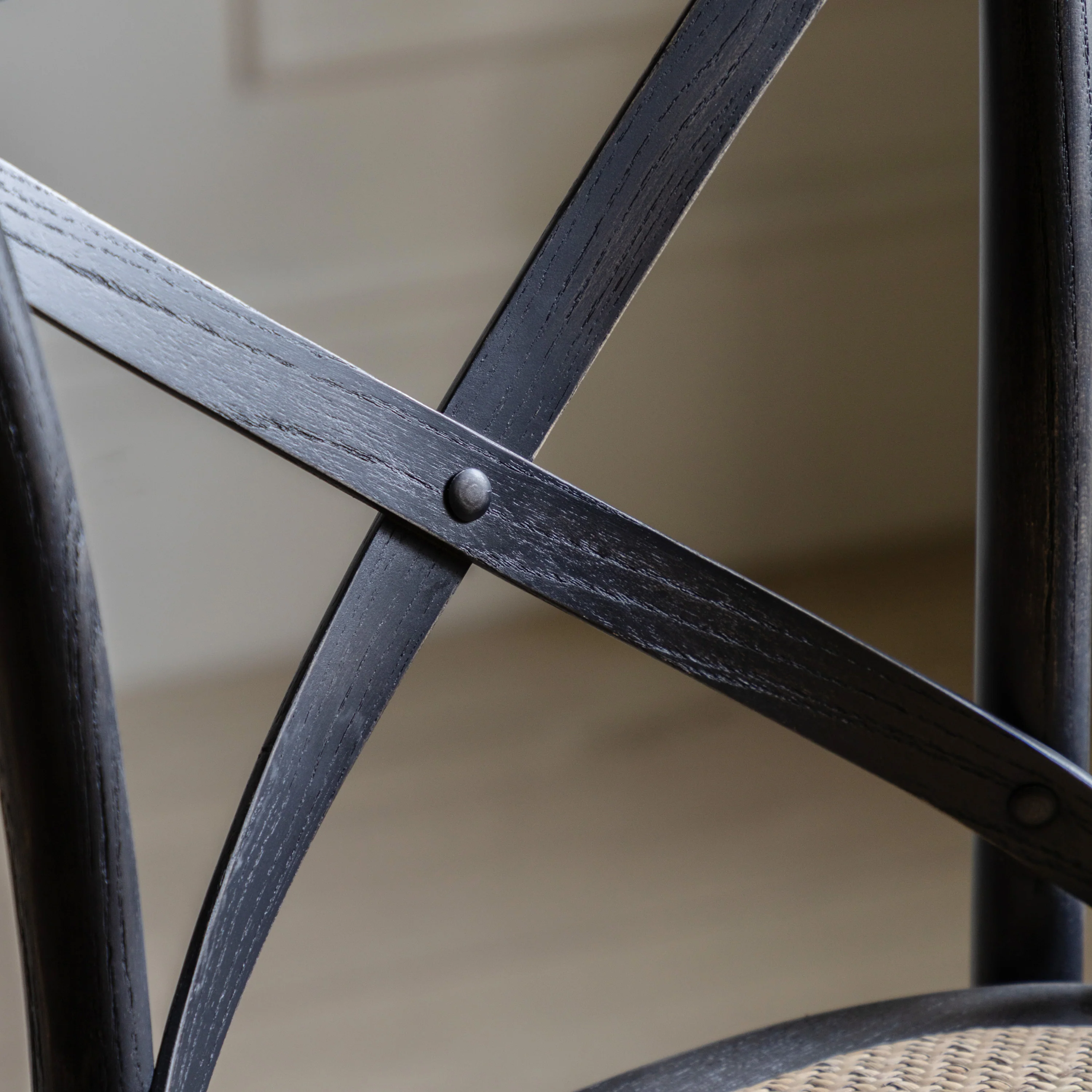 Amos Cafe Stool Black/Rattan (2pk) - Image 3