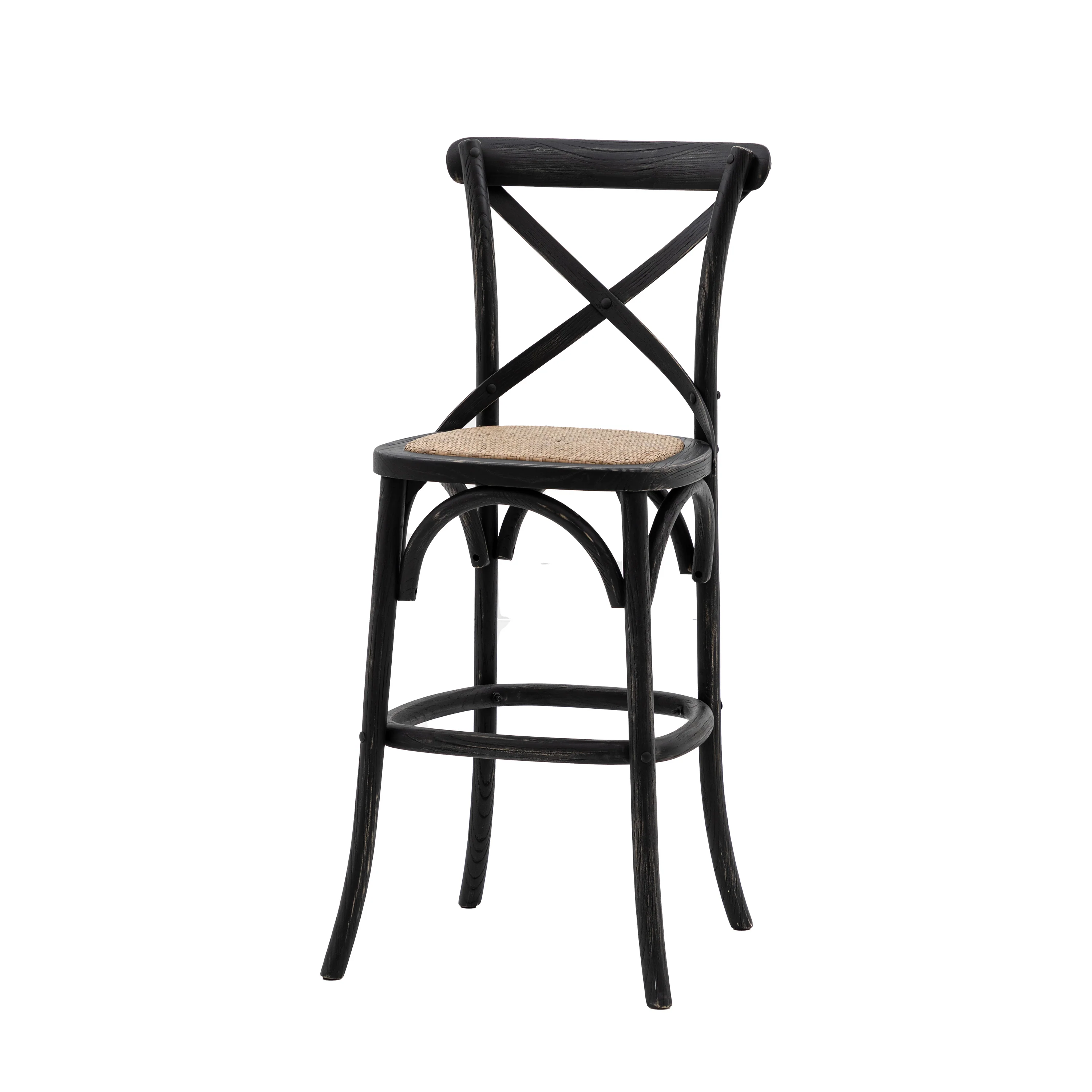 Amos Cafe Stool Black/Rattan (2pk) - Image 6