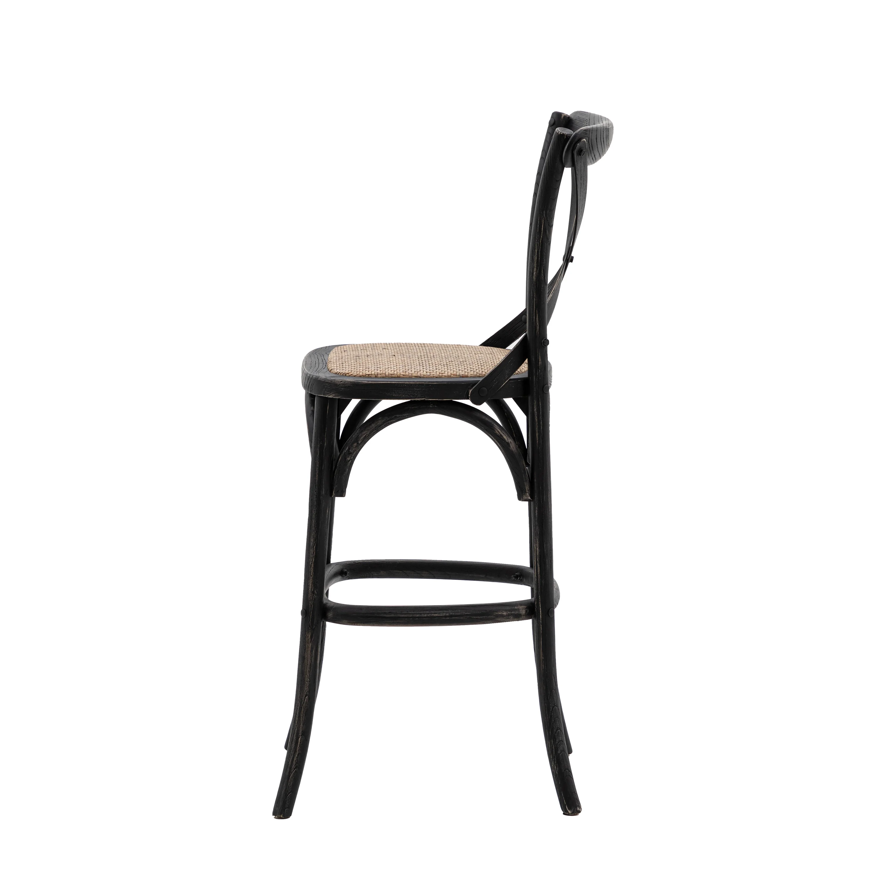 Amos Cafe Stool Black/Rattan (2pk) - Image 7