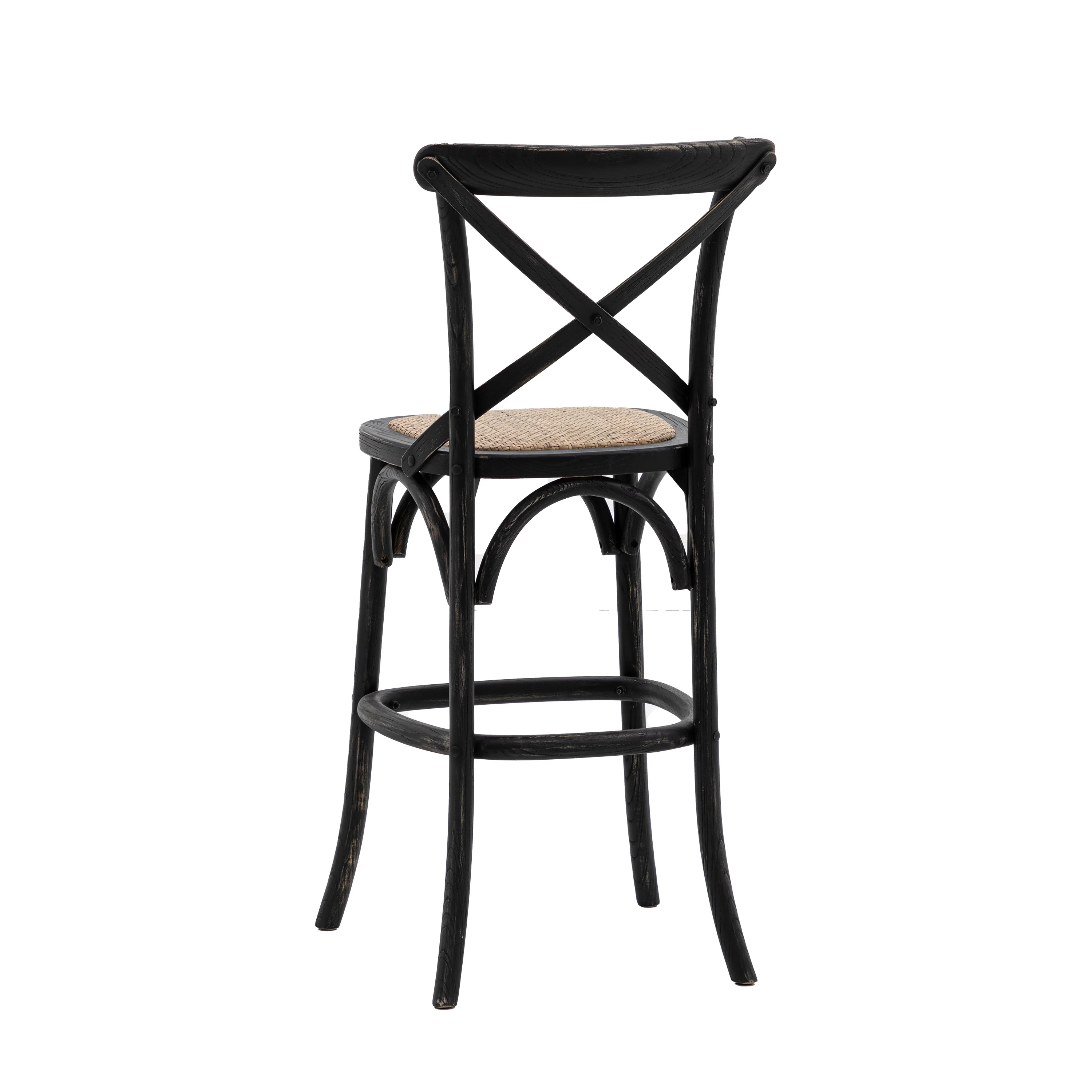 Amos Cafe Stool Black/Rattan (2pk) - Image 8