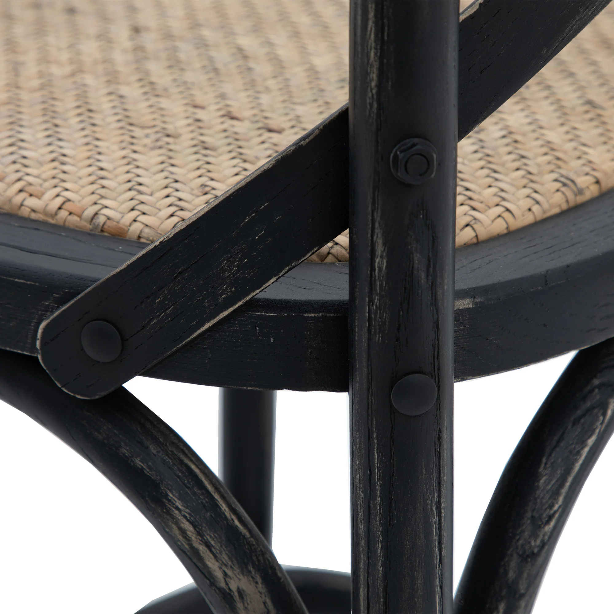 Amos Cafe Stool Black/Rattan (2pk) - Image 9