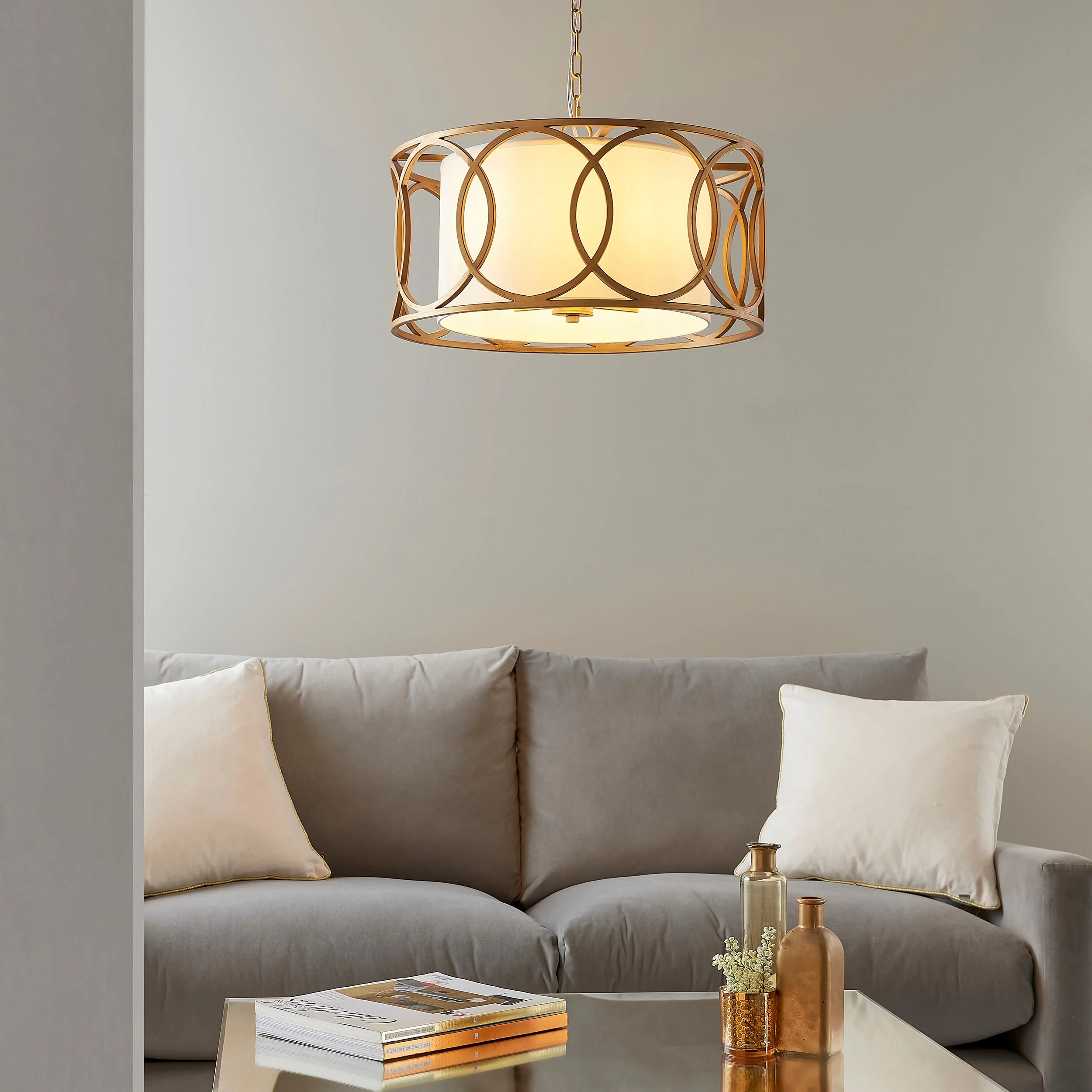 Amos Carrissima Brushed Gold Pendant - Image 3