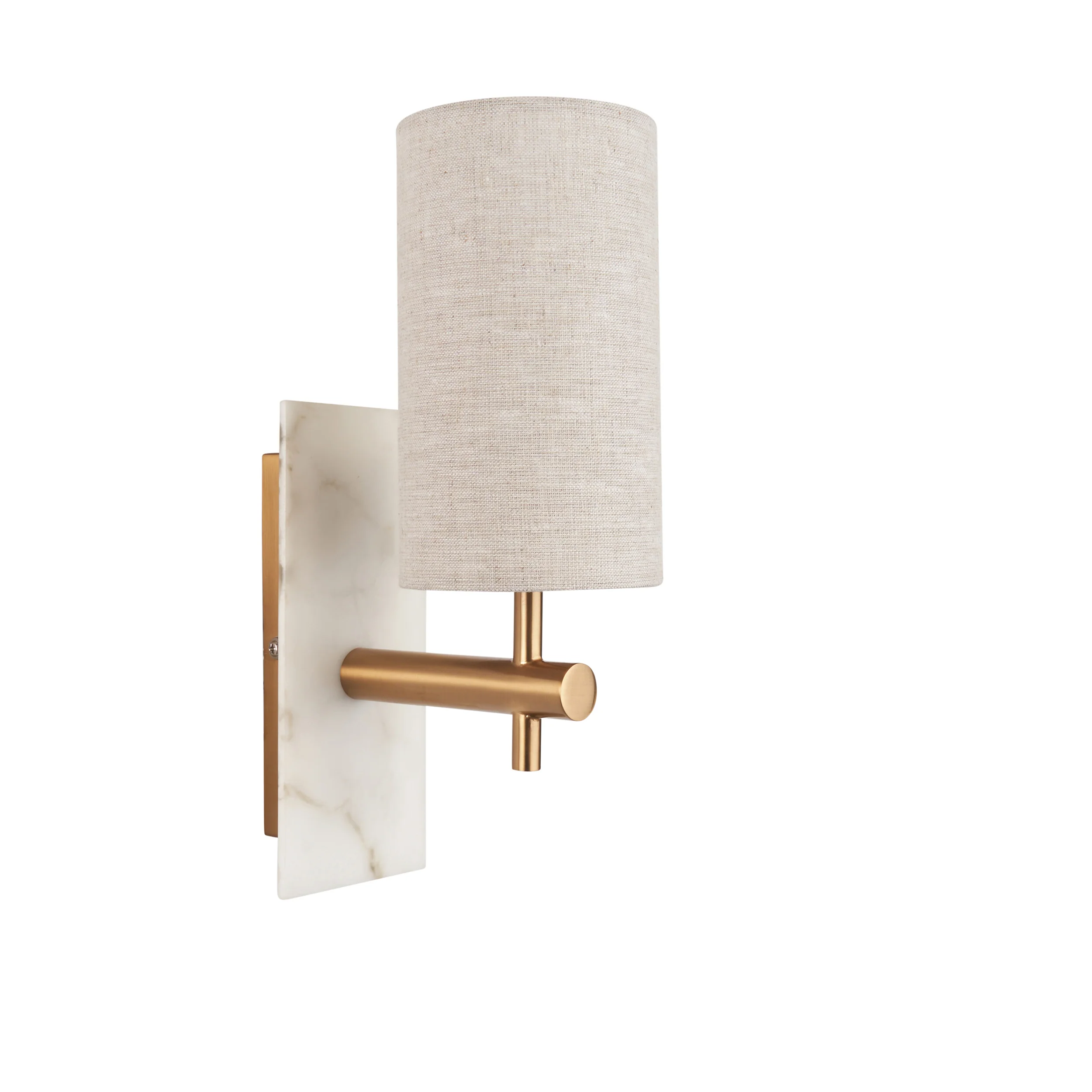 Amos Compton Marble Wall Light with Linen Shade - Image 9