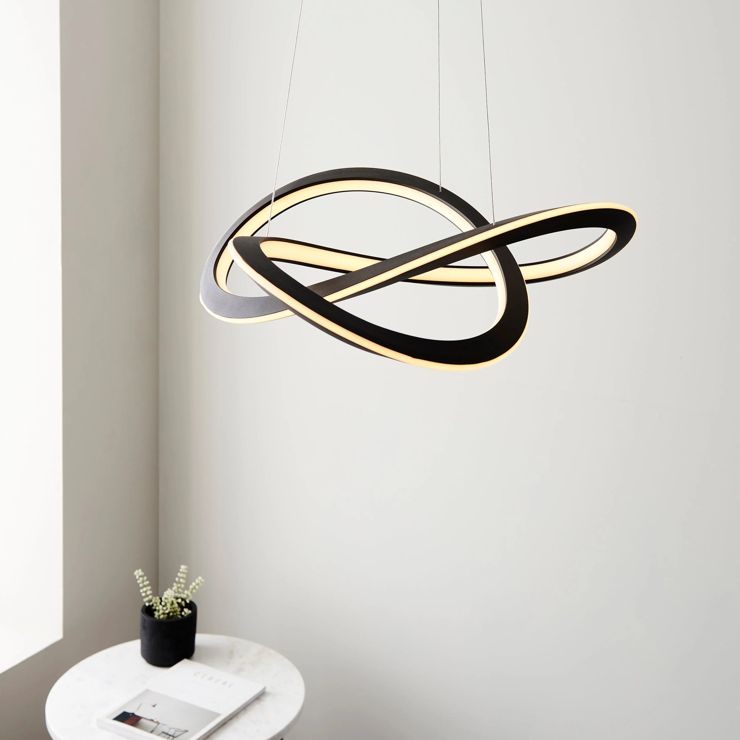 Endon Espina Textured Black LED Pendant - Image 5