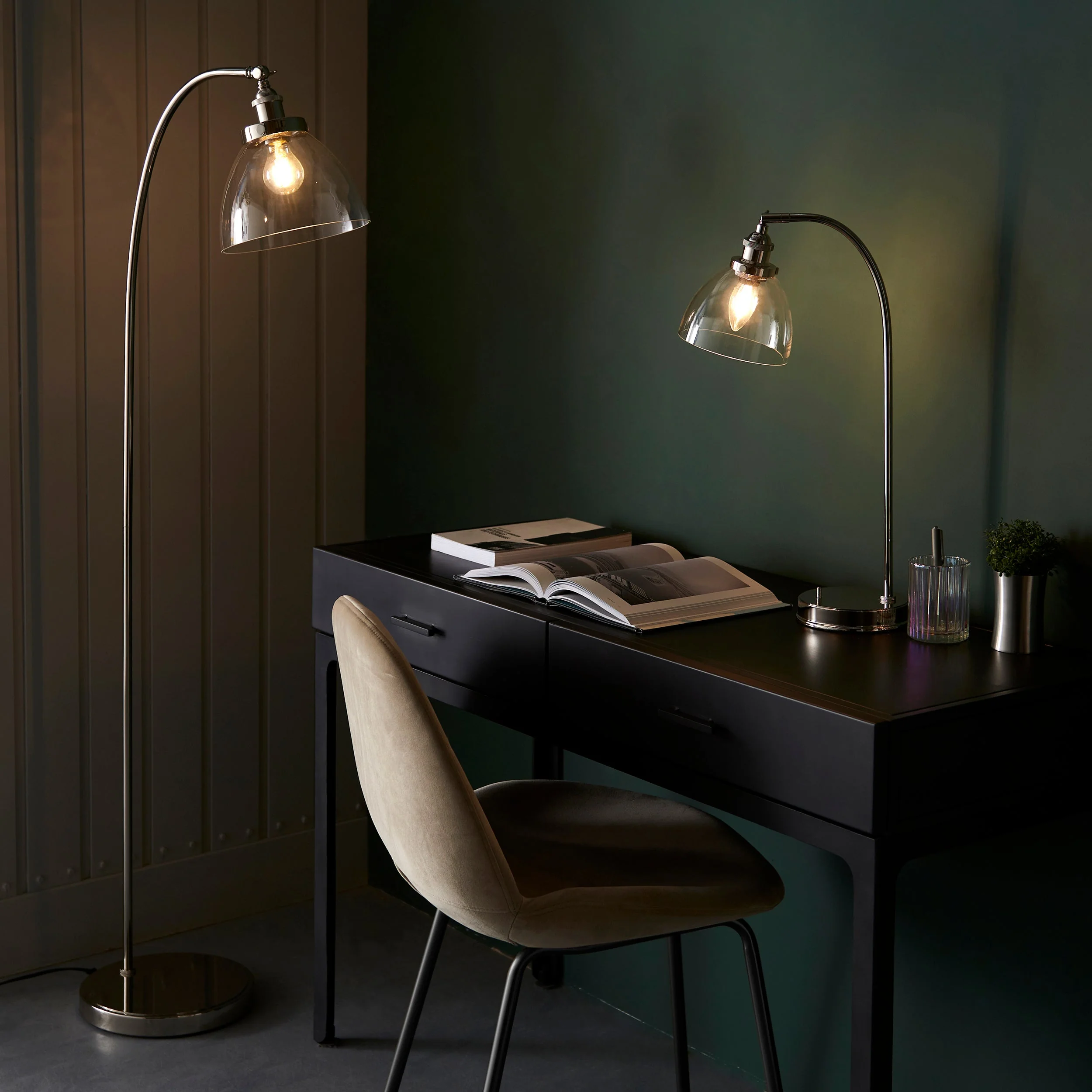Endon Hansen Floor Lamp Polished Nickel - Image 3