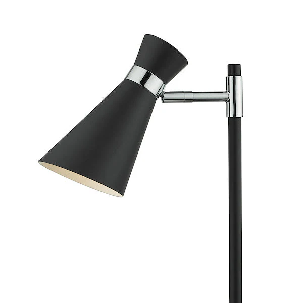 Dar Ashworth Table Lamp Black & Polished Chrome - Image 4
