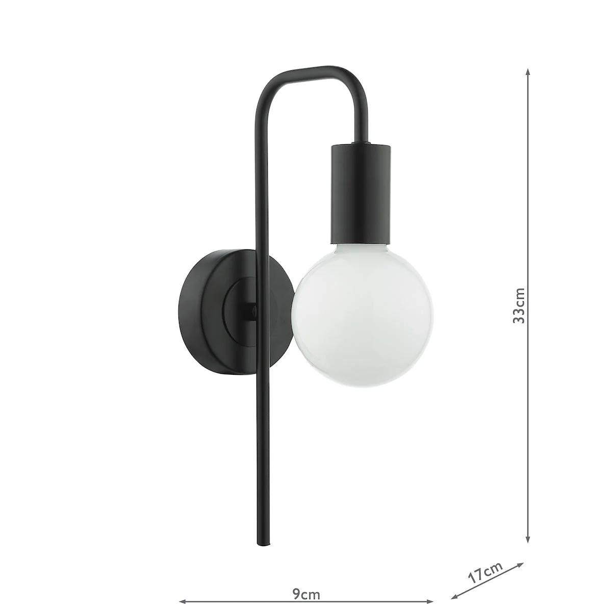 Dar Dena Wall Light Matt Black - Image 5