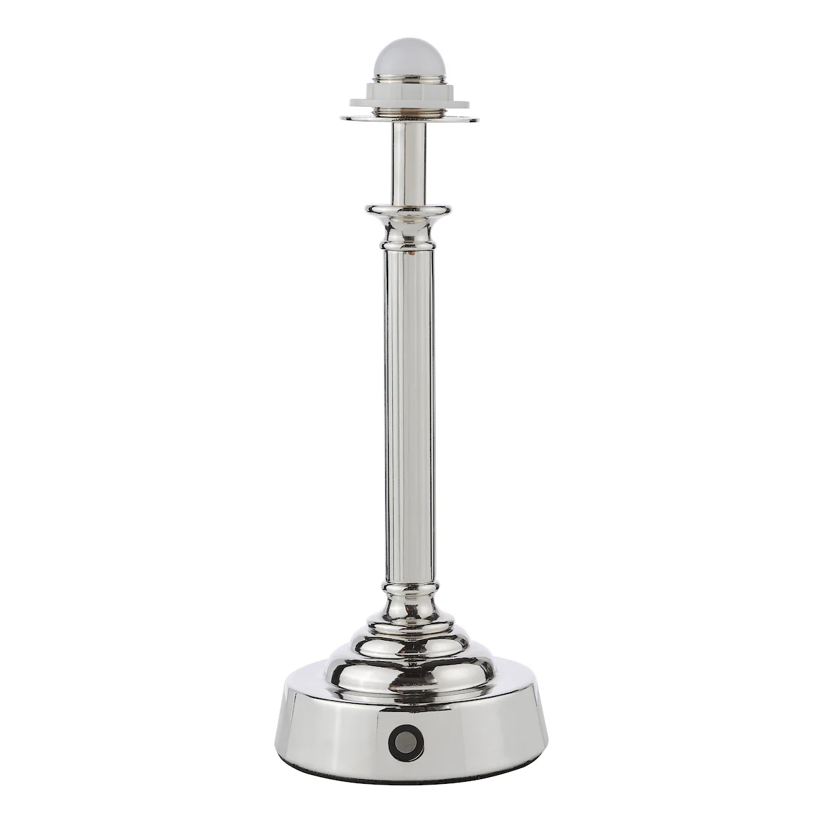 Dar Virgil LED Rechargeable Table Lamp Polished Nickel Base Only