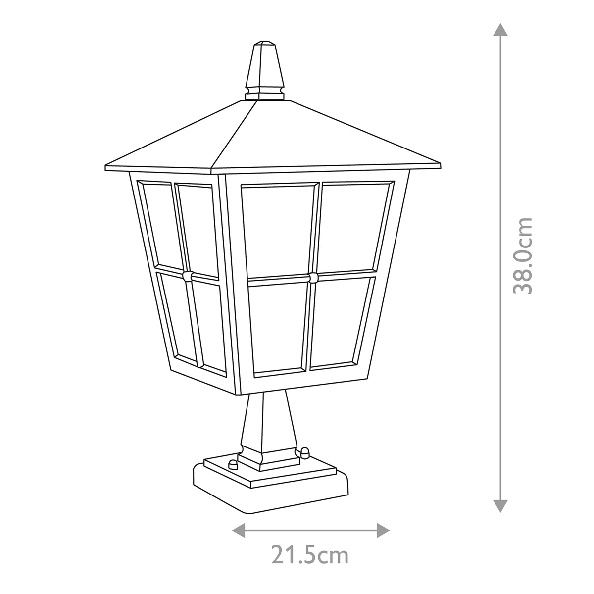 Elstead Canterbury 1 Light Pedestal Lantern - Image 5