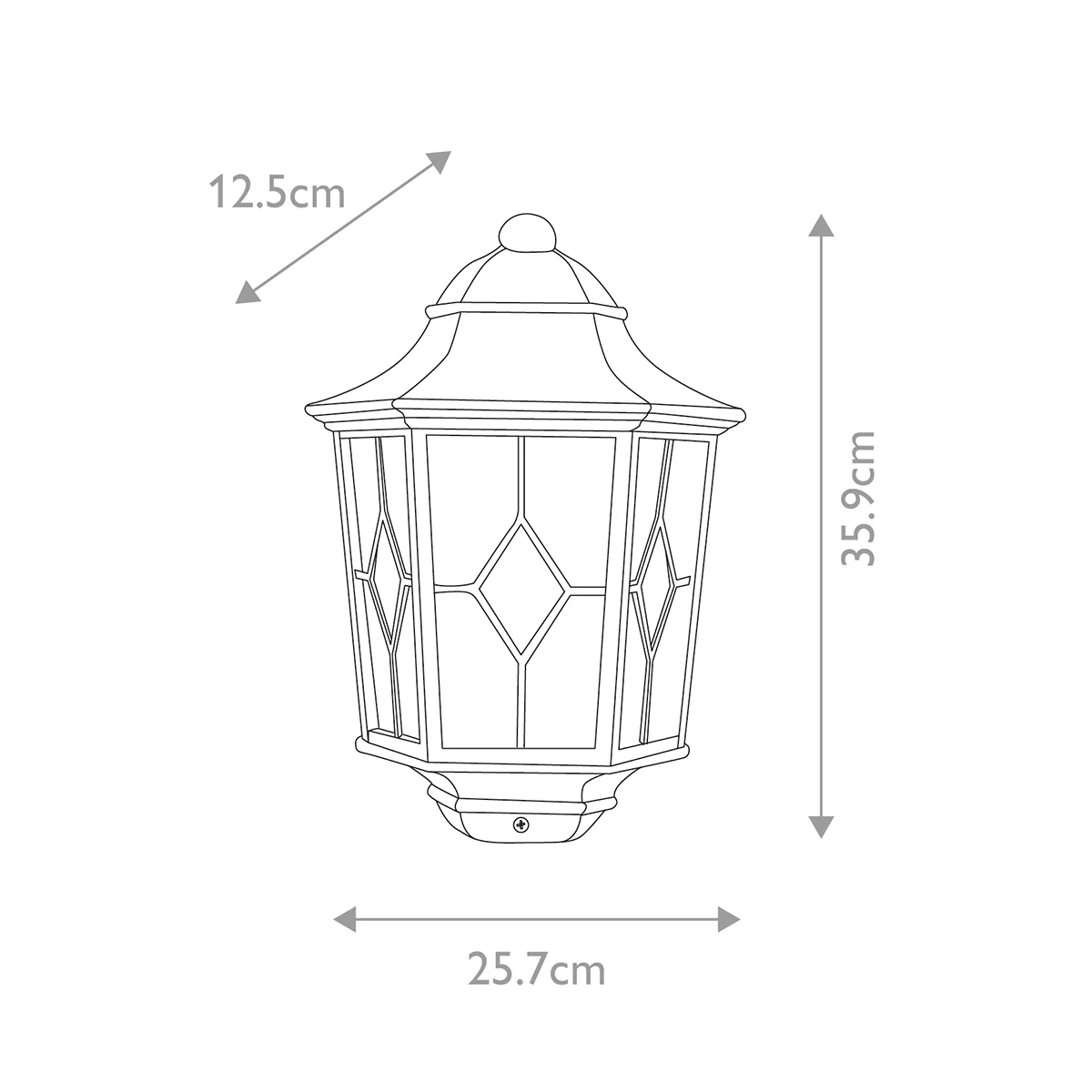 Elstead Norfolk 1 Light Half Lantern - Image 5