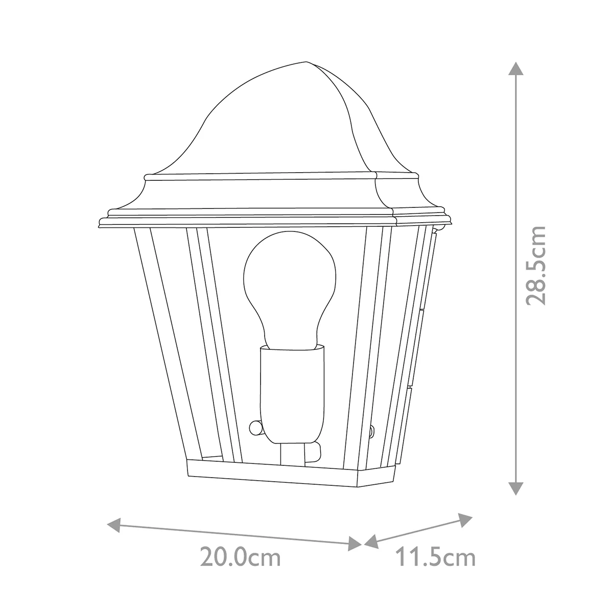 Elstead St James 1 Light Wall Lantern - Brass - Image 7