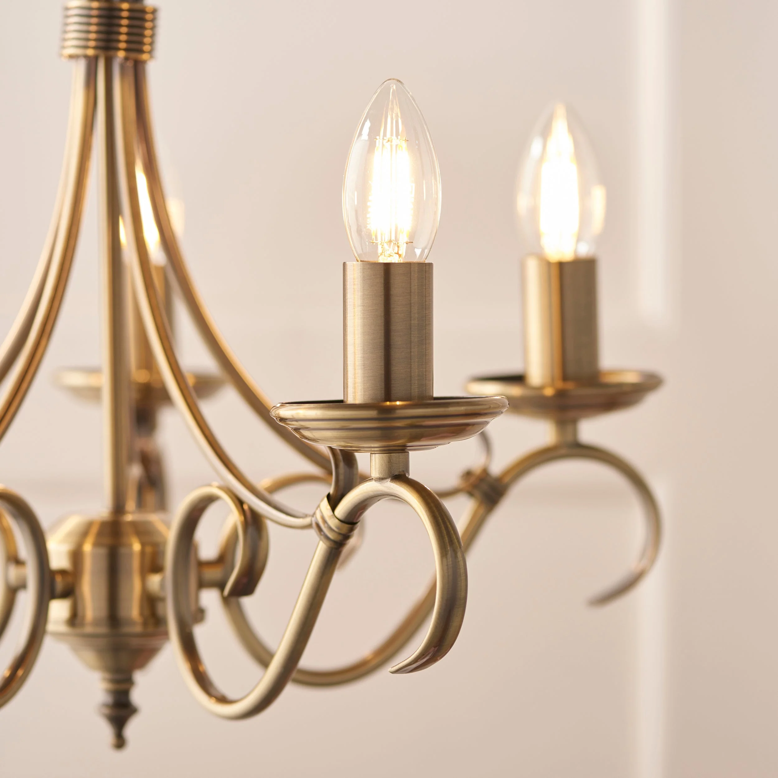 Endon Bernice 5lt Chandelier Antique Brass - Image 5