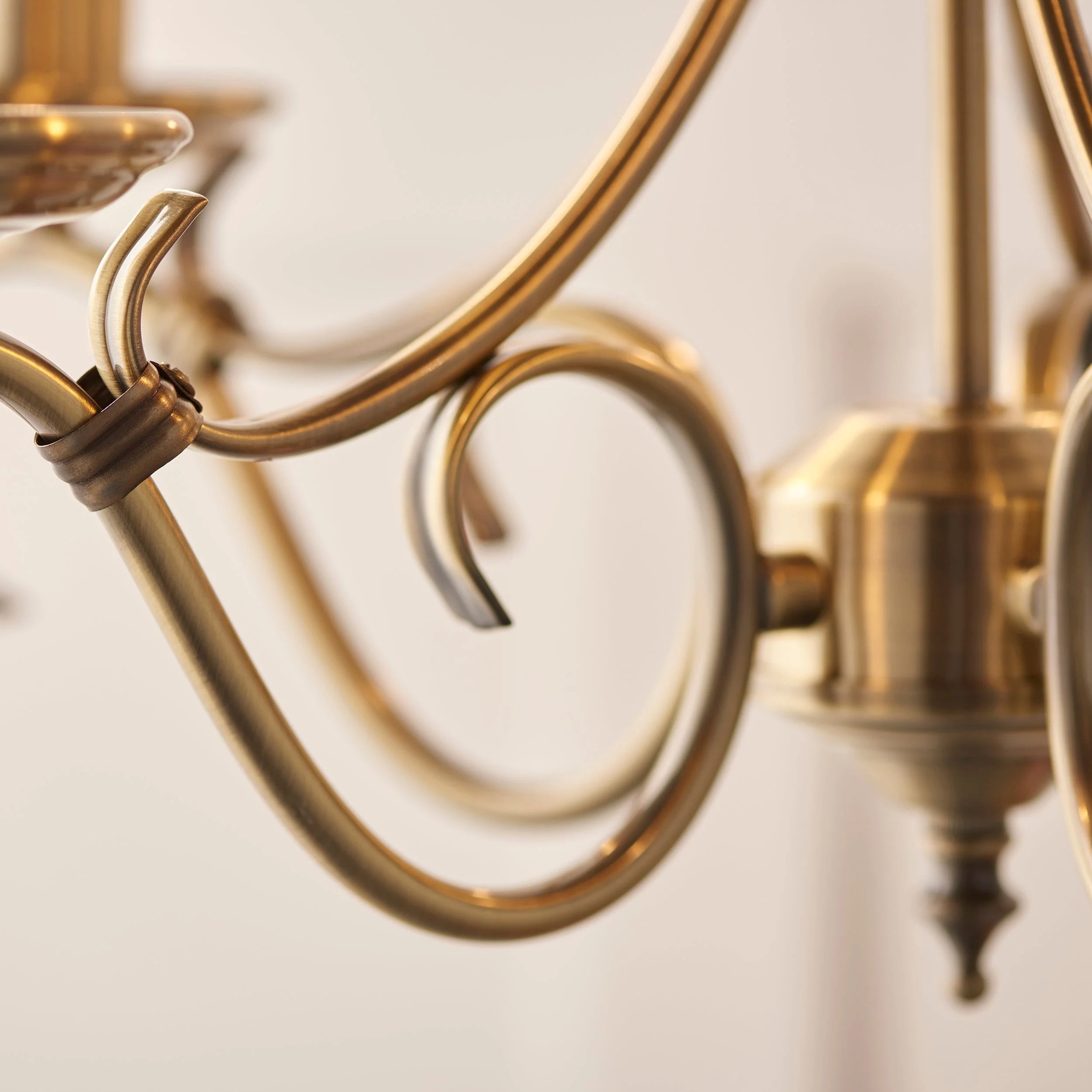 Endon Bernice 5lt Chandelier Antique Brass - Image 6