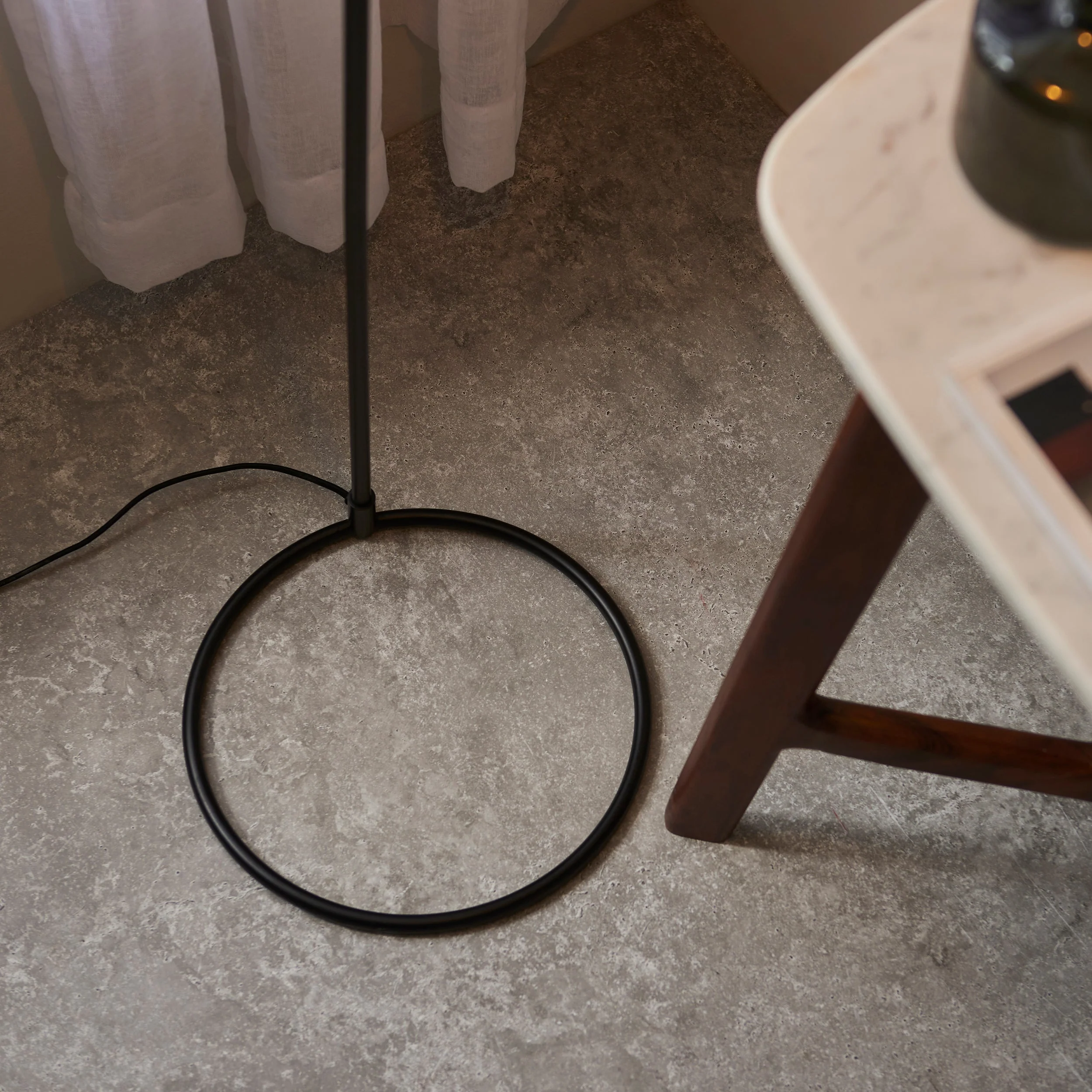Endon Brair Floor Lamp Matt Black & Antique Brass - Image 6