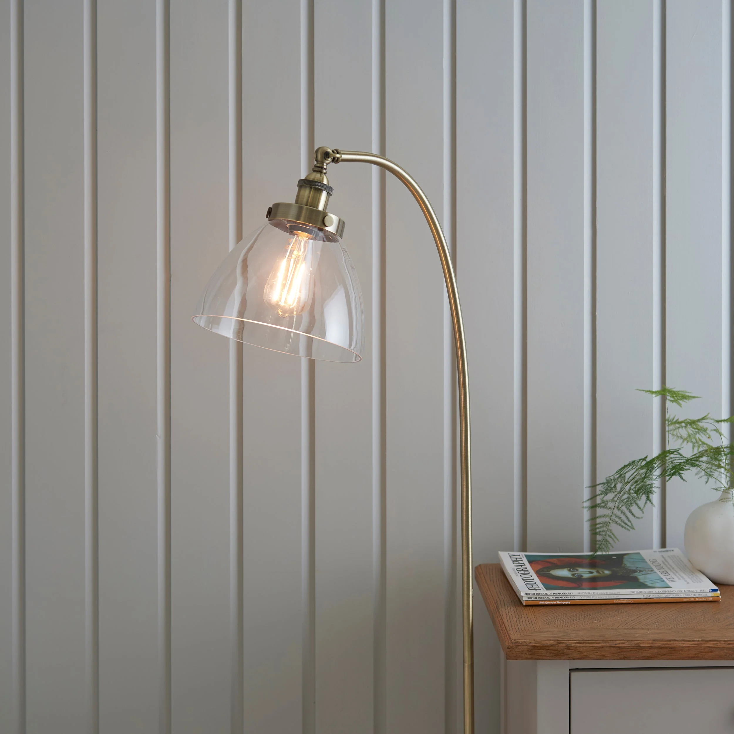 Endon Hansen Floor Lamp Antique Brass - Image 3