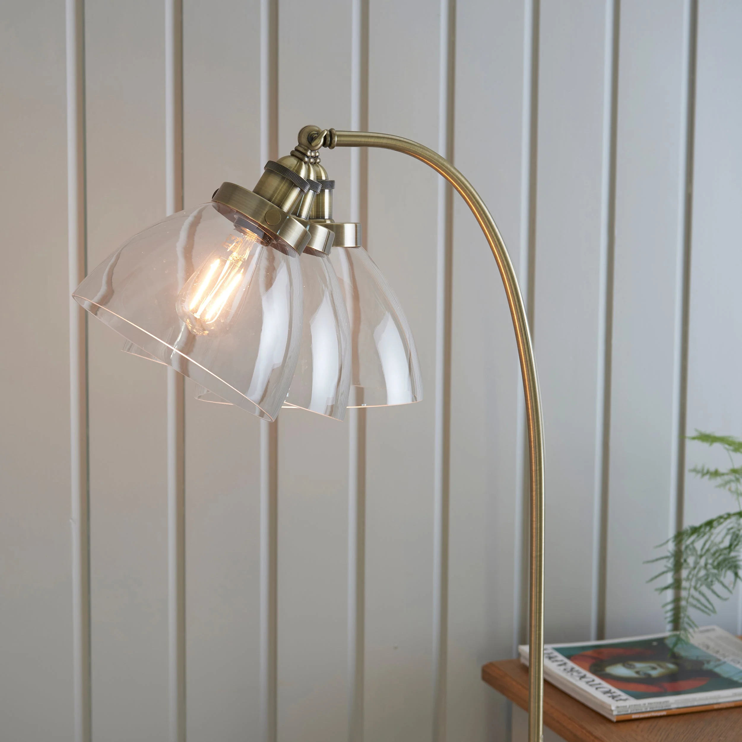 Endon Hansen Floor Lamp Antique Brass - Image 5