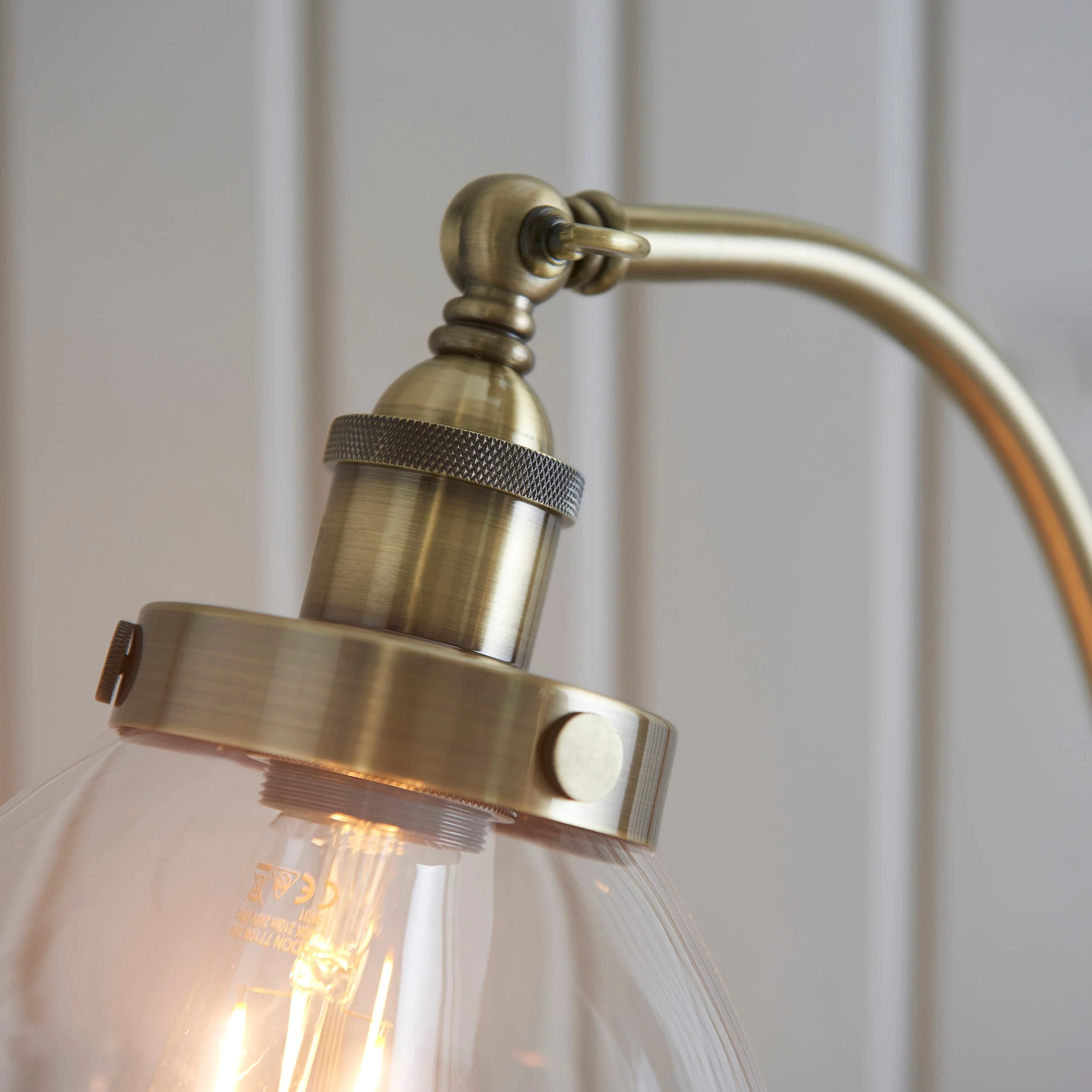 Endon Hansen Floor Lamp Antique Brass - Image 6
