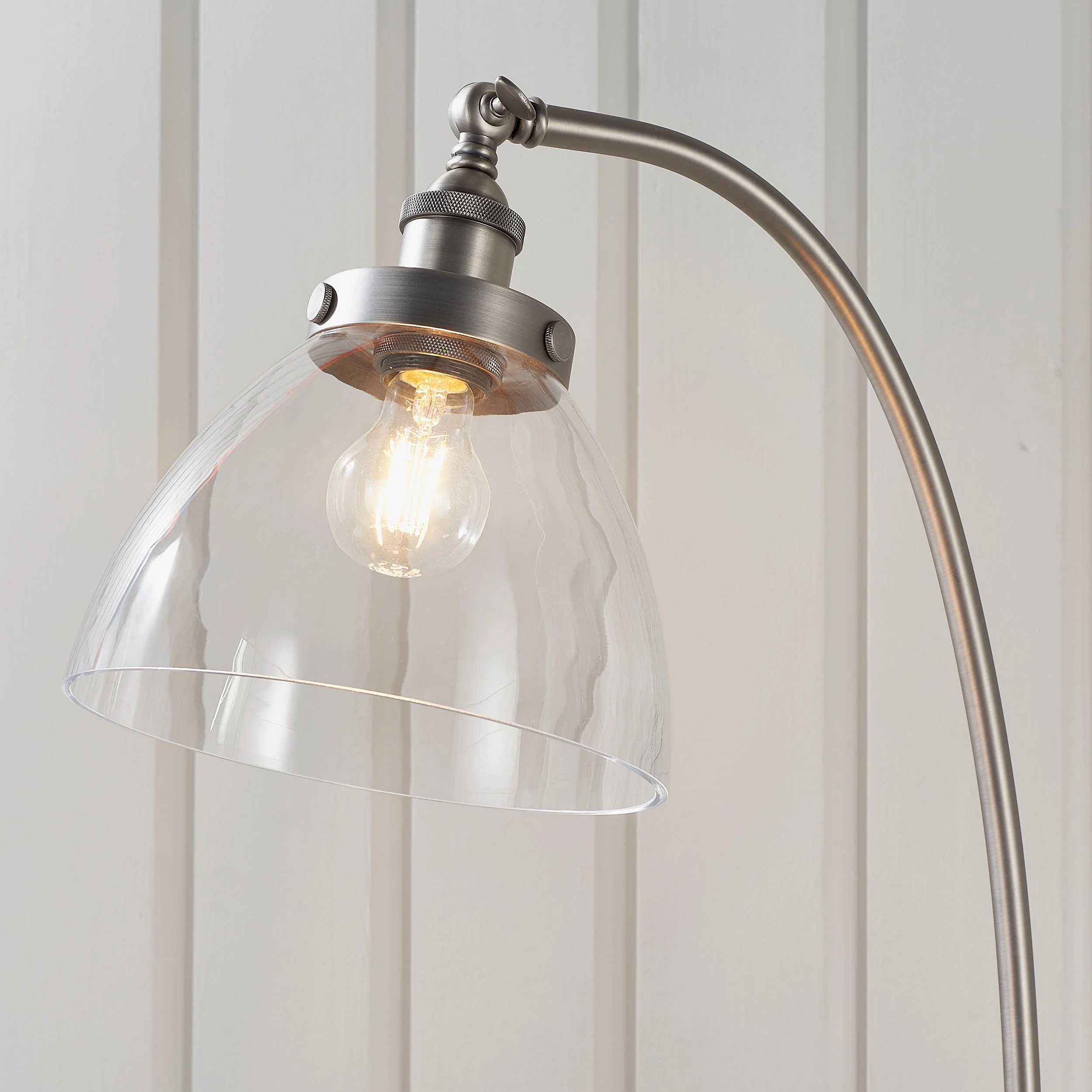 Endon Hansen Floor Lamp Brushed Silver - Image 4