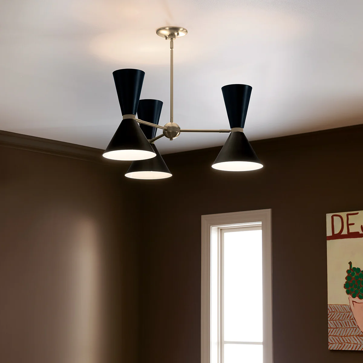 Kichler Phix 3 arm, 6 light up and down Chandelier - Image 2