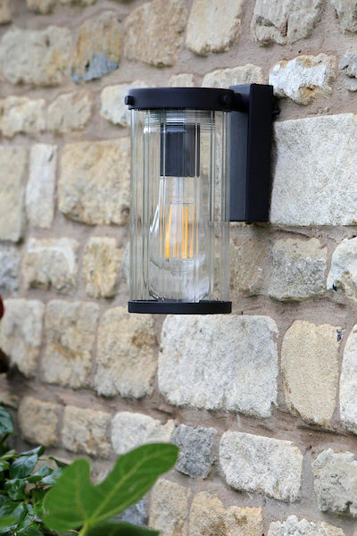 Laura Ashley Arthur Outdoor Wall Light Matt Black Glass IP44 - Image 3