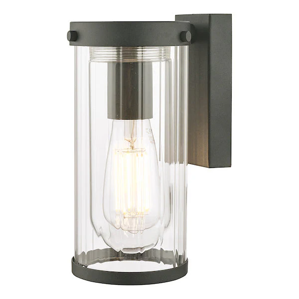 Laura Ashley Arthur Outdoor Wall Light Matt Black Glass IP44 - Image 4