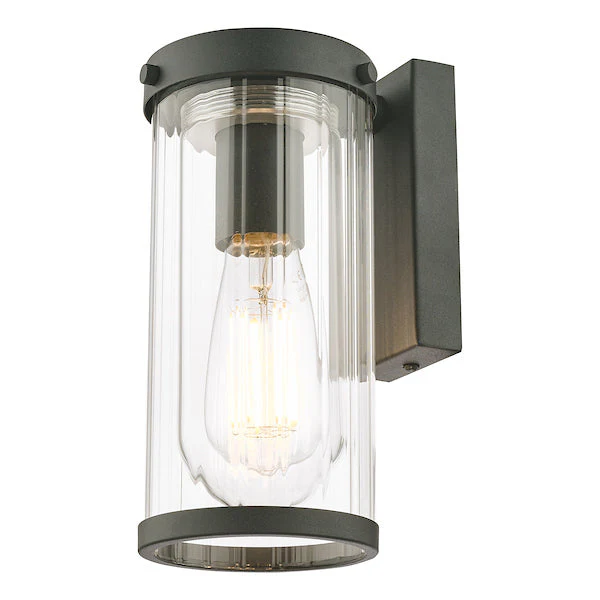 Laura Ashley Arthur Outdoor Wall Light Matt Black Glass IP44 - Image 7