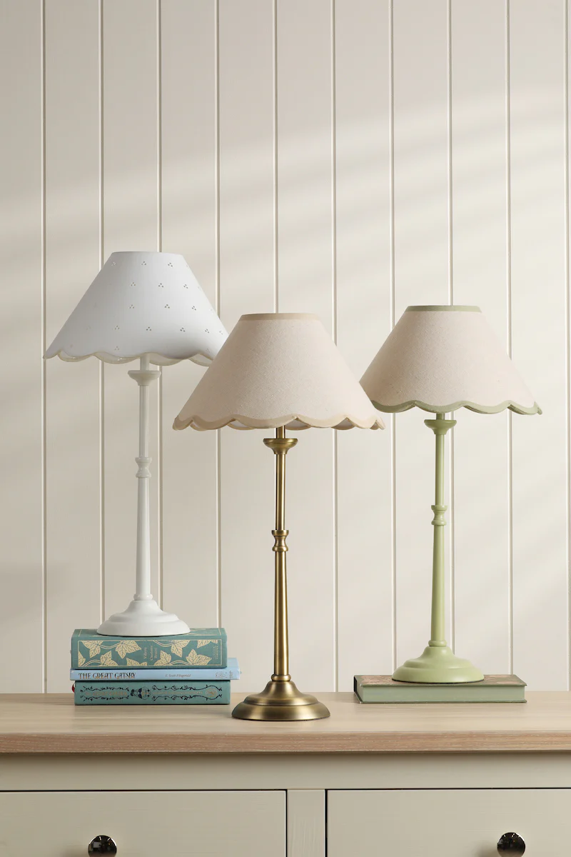 Laura Ashley Cordwell Table Lamp Matt Green With Shade - Image 4