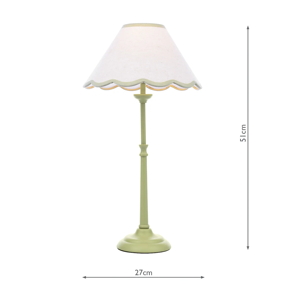 Laura Ashley Cordwell Table Lamp Matt Green With Shade - Image 6