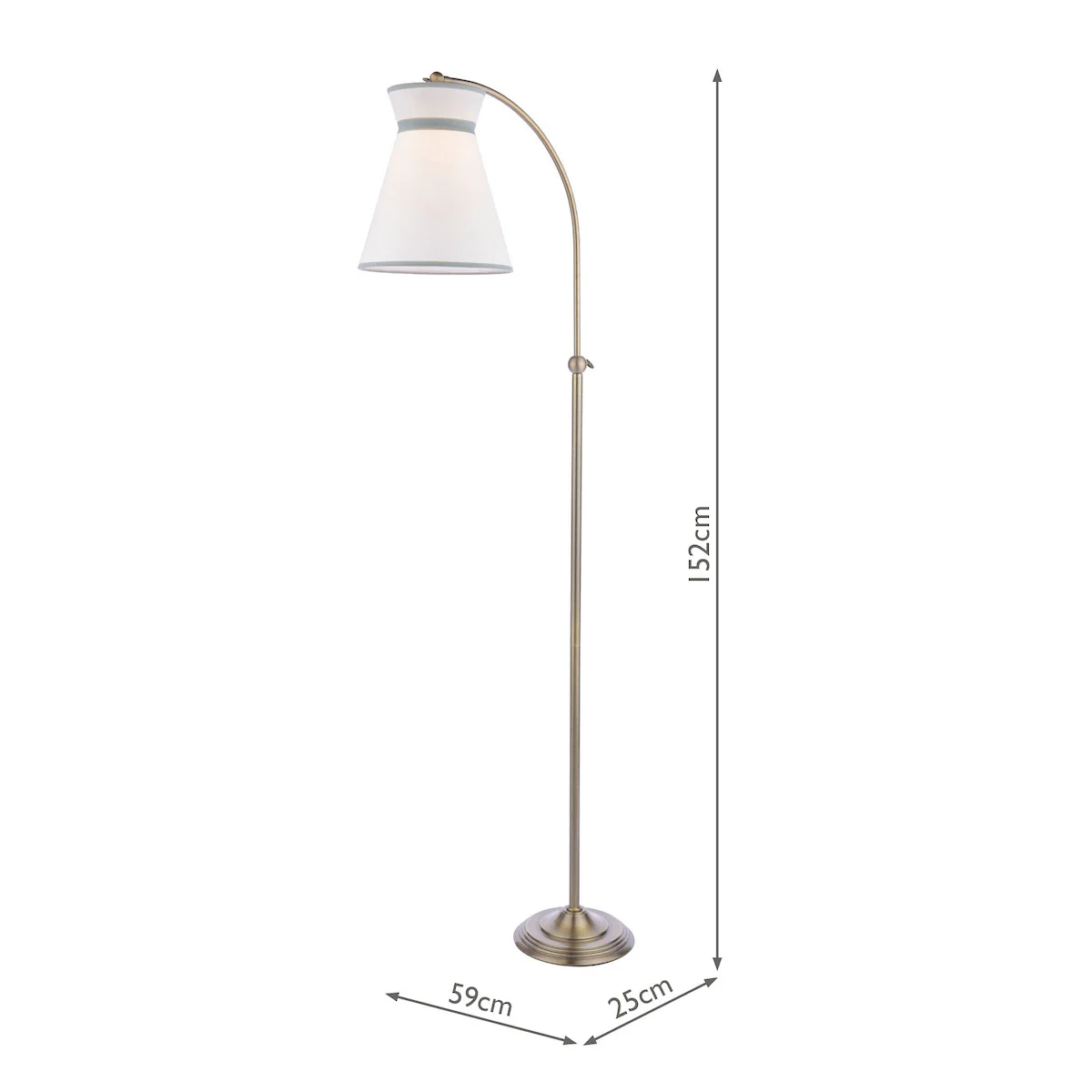 Laura Ashley Dearham Floor Lamp Antique Brass With Shade - Image 6
