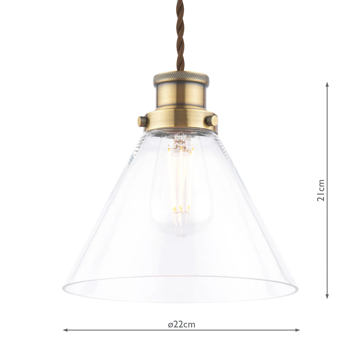 Laura Ashley Isaac Easy Fit Shade Antique Brass - Image 5