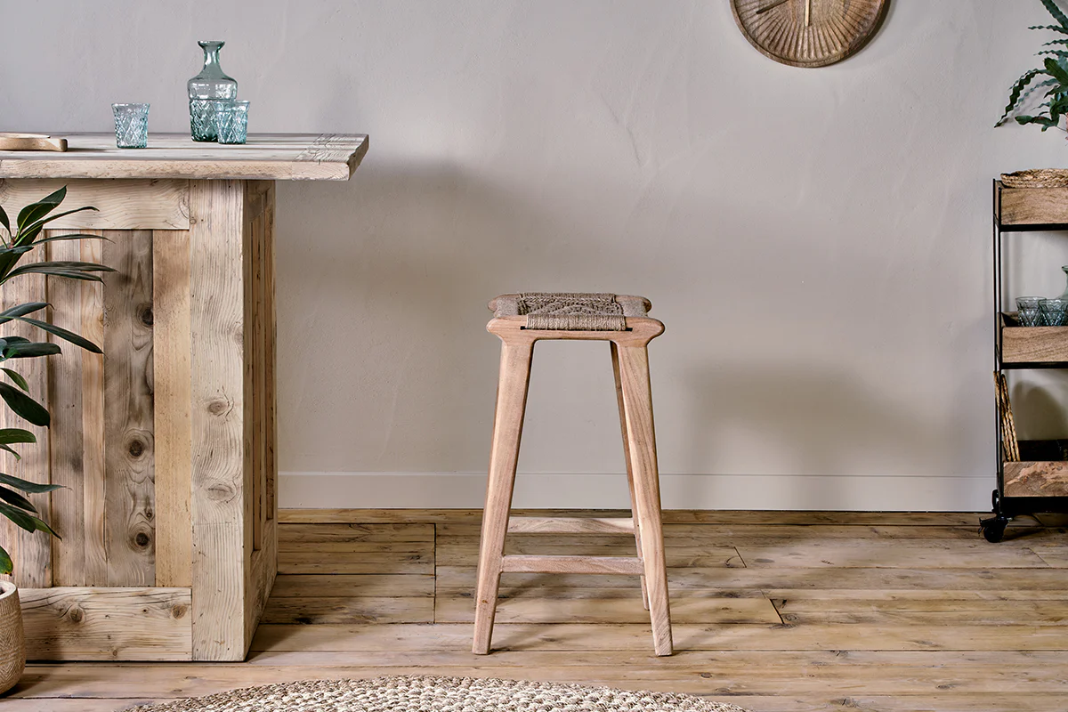 Nkuku Vinay Woven Counter Stool Natural - Image 3