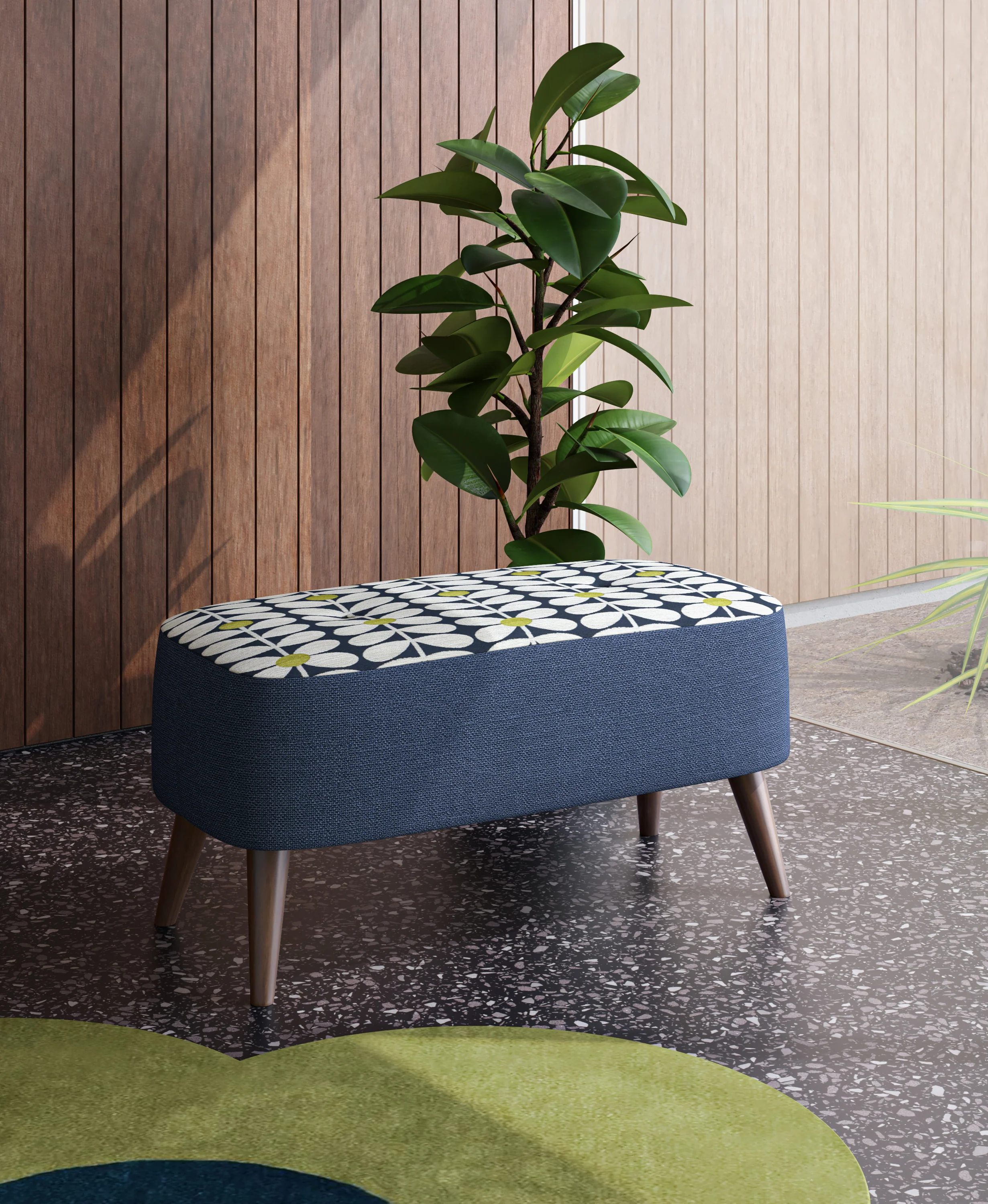 Orla Kiely Donegal Small Footstool - Image 2