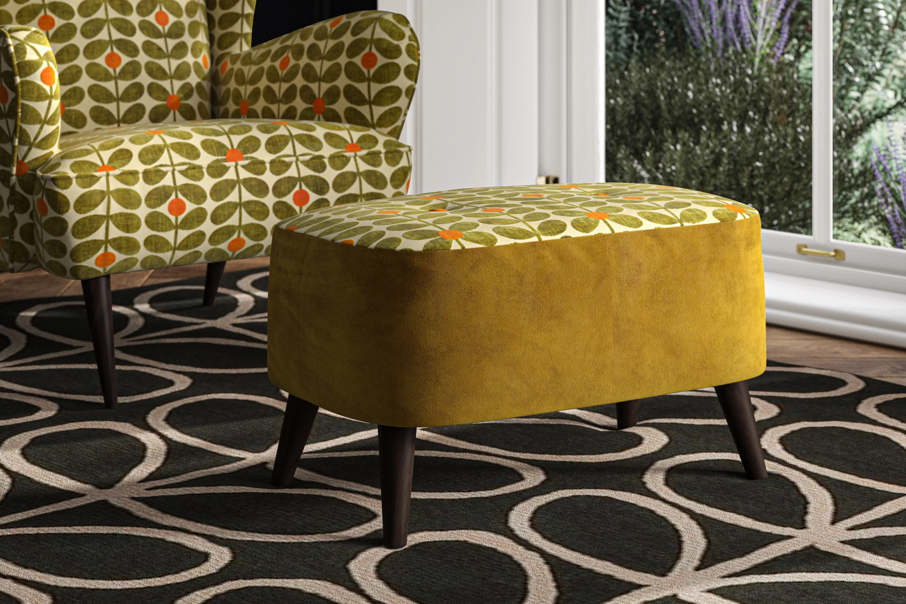 Orla Kiely Donegal Small Footstool - Image 3