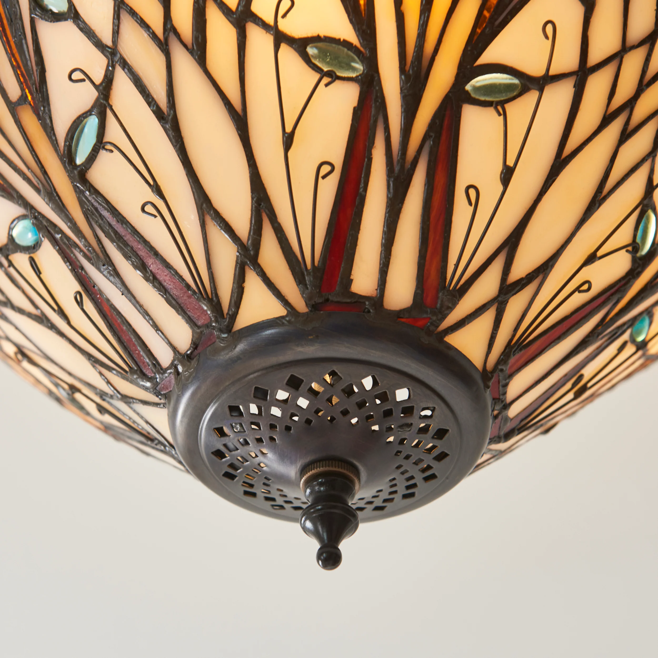 Tiffany Hector 3lt Semi Flush Ceiling Light - Image 5