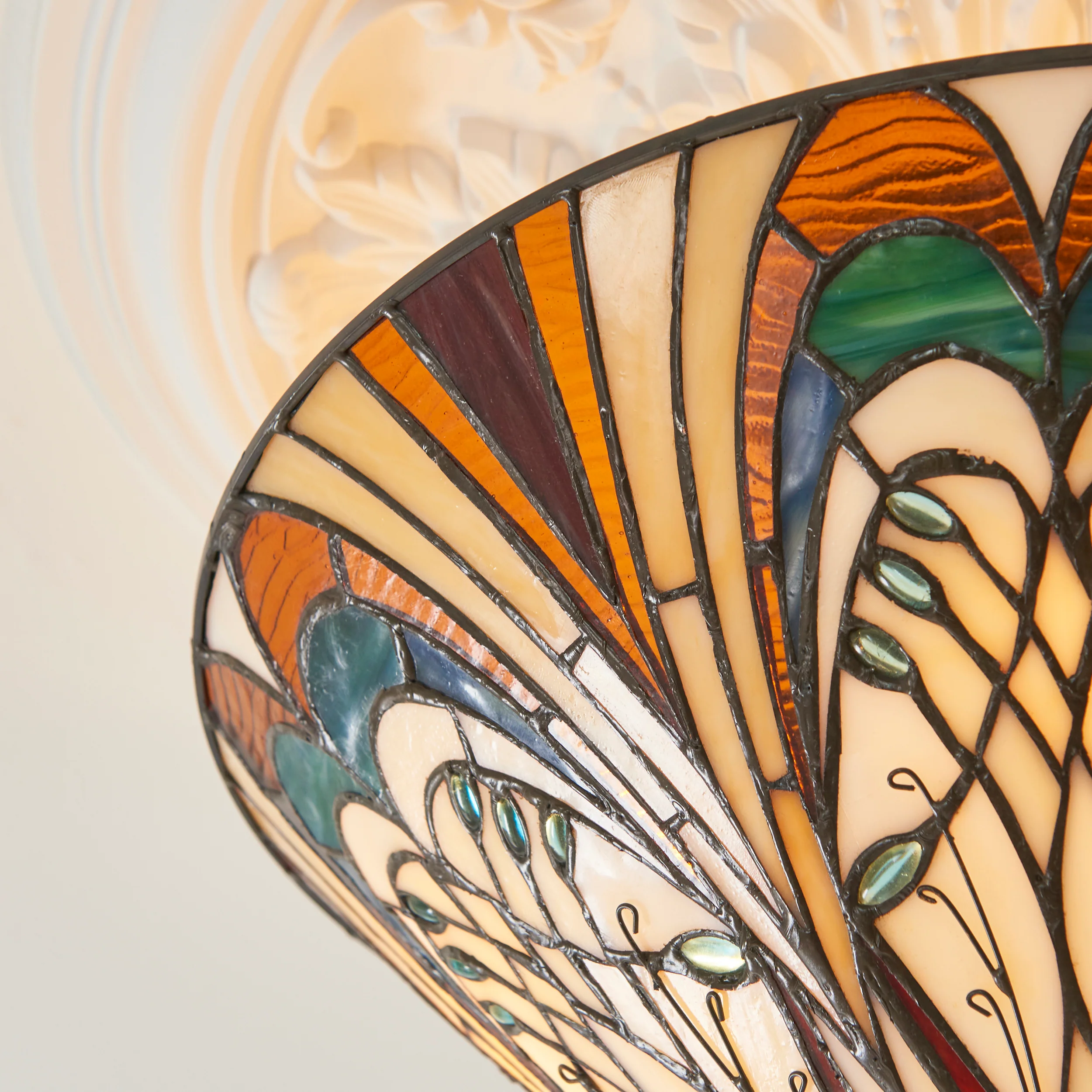 Tiffany Hector 3lt Semi Flush Ceiling Light - Image 6