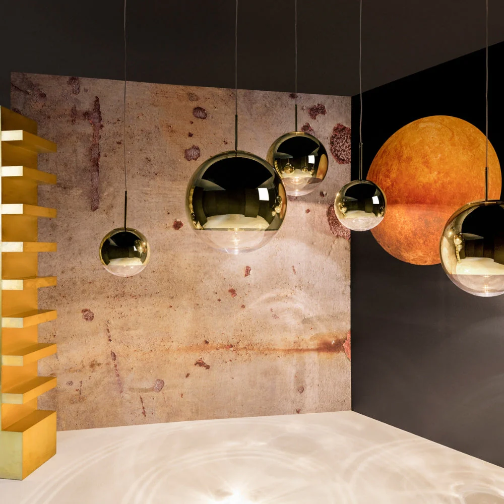 Tom Dixon Mirror Ball Pendant Gold 40cm - Image 2