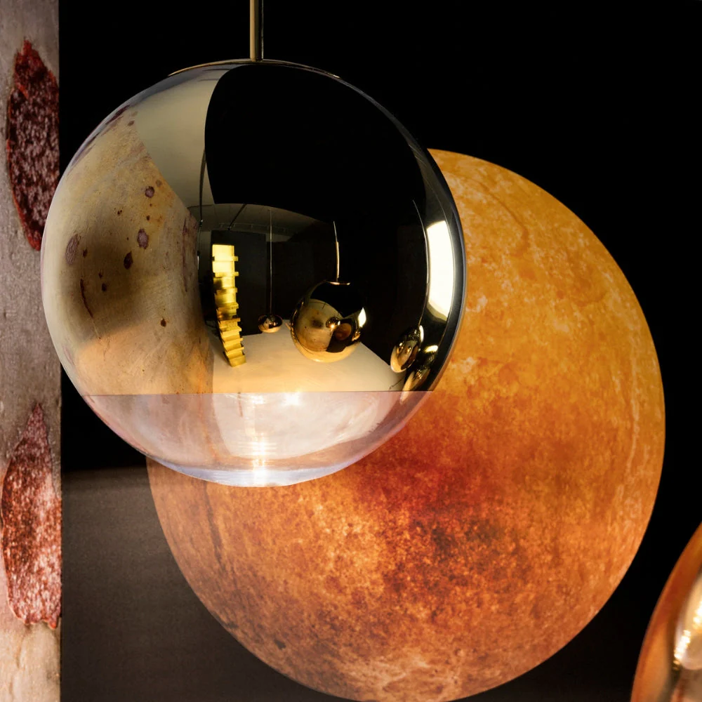 Tom Dixon Mirror Ball Pendant Gold 40cm - Image 3