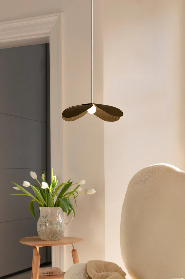 Umage Forget Me Not Wood Pendant Medium, Dark Oak