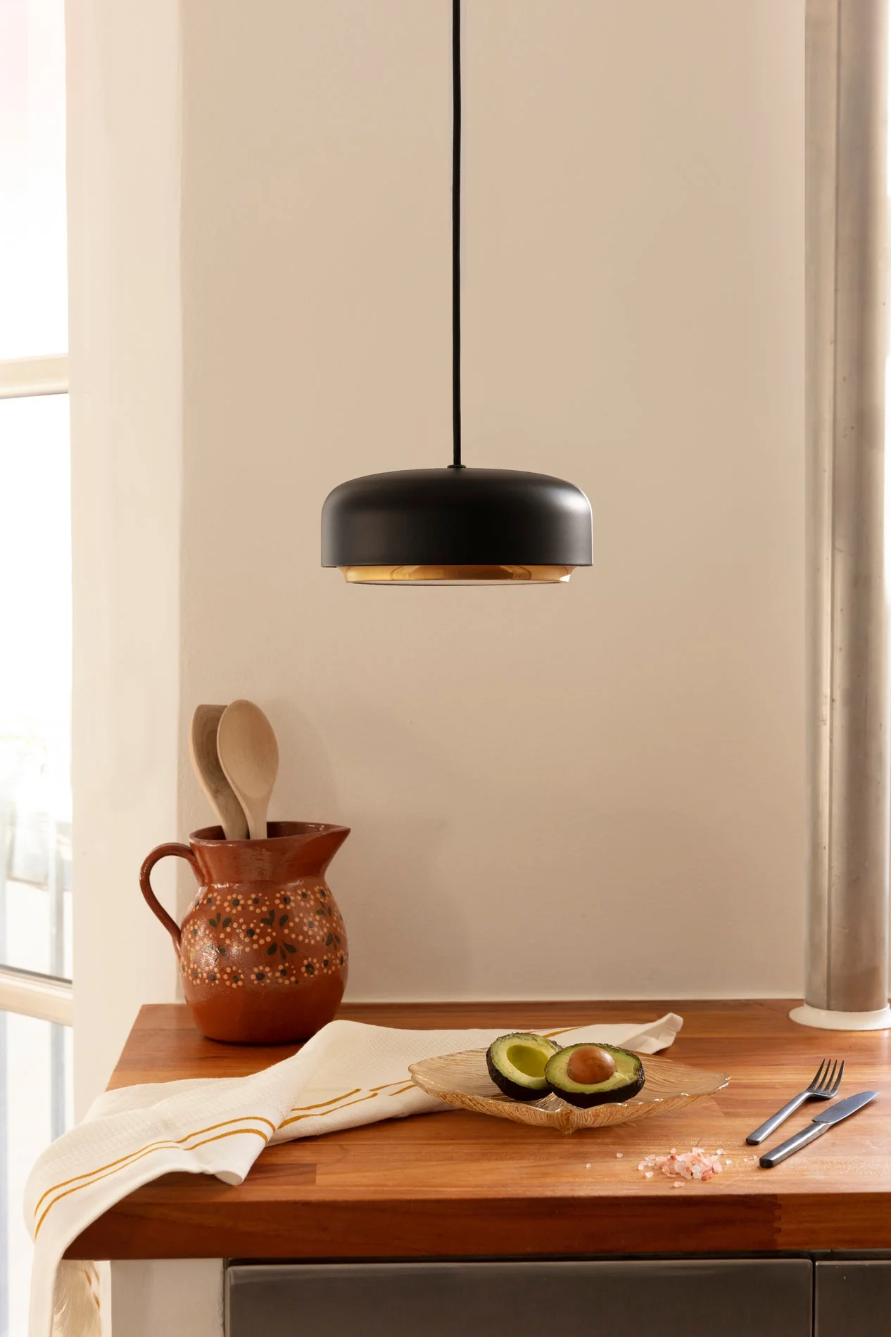 Umage Hazel Pendant Mini, Black & Brass